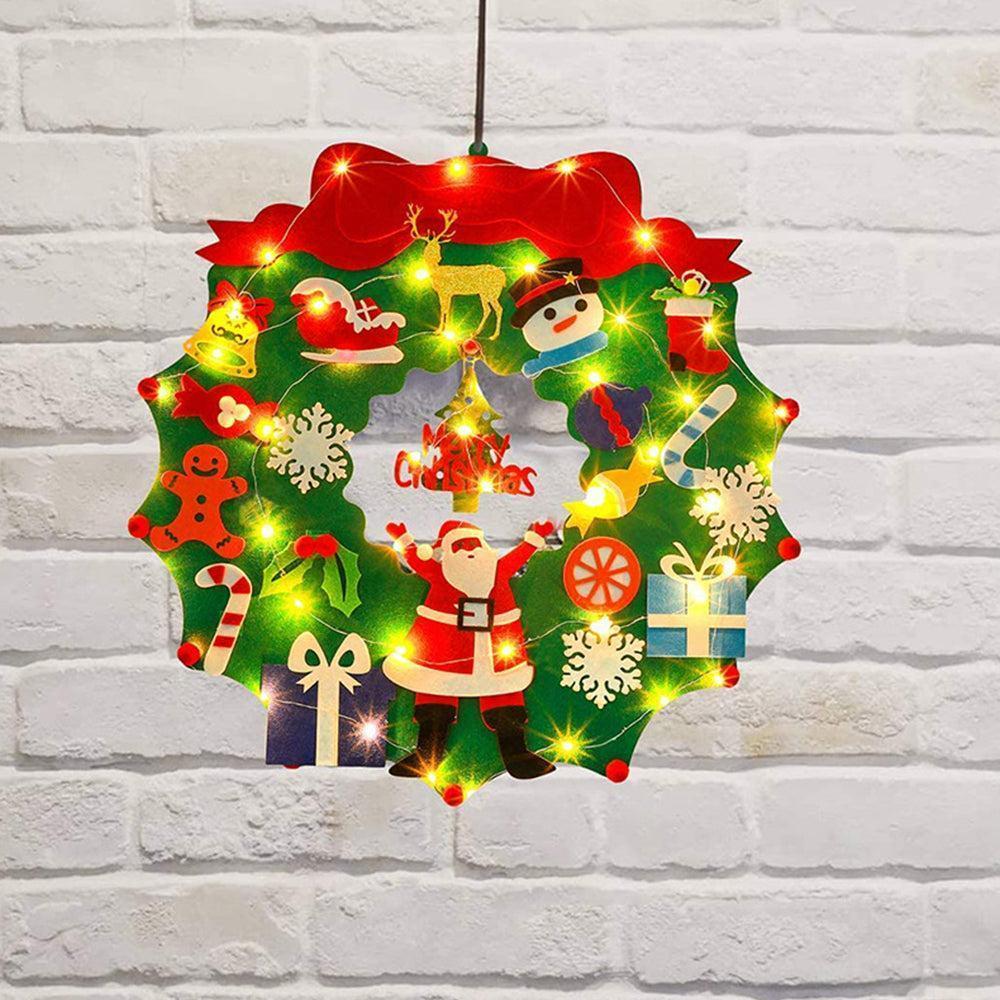 DIY Felt Christmas Wreath Wall Hanging Decor - Without light - Image 5