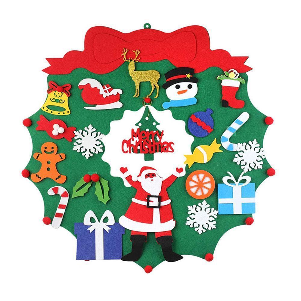 DIY Felt Christmas Wreath Wall Hanging Decor - Without light - Image 6