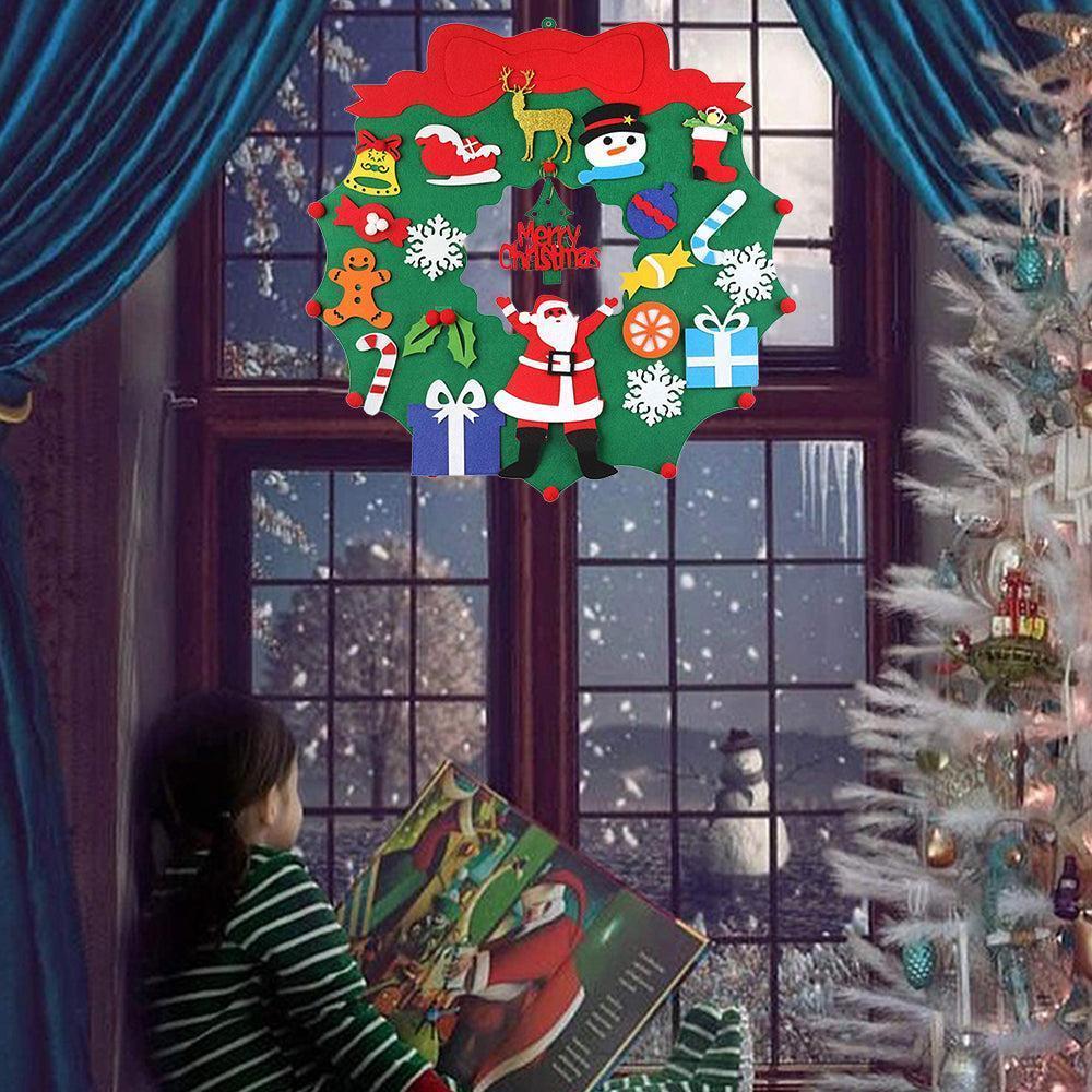 DIY Felt Christmas Wreath Wall Hanging Decor - Without light - Image 8