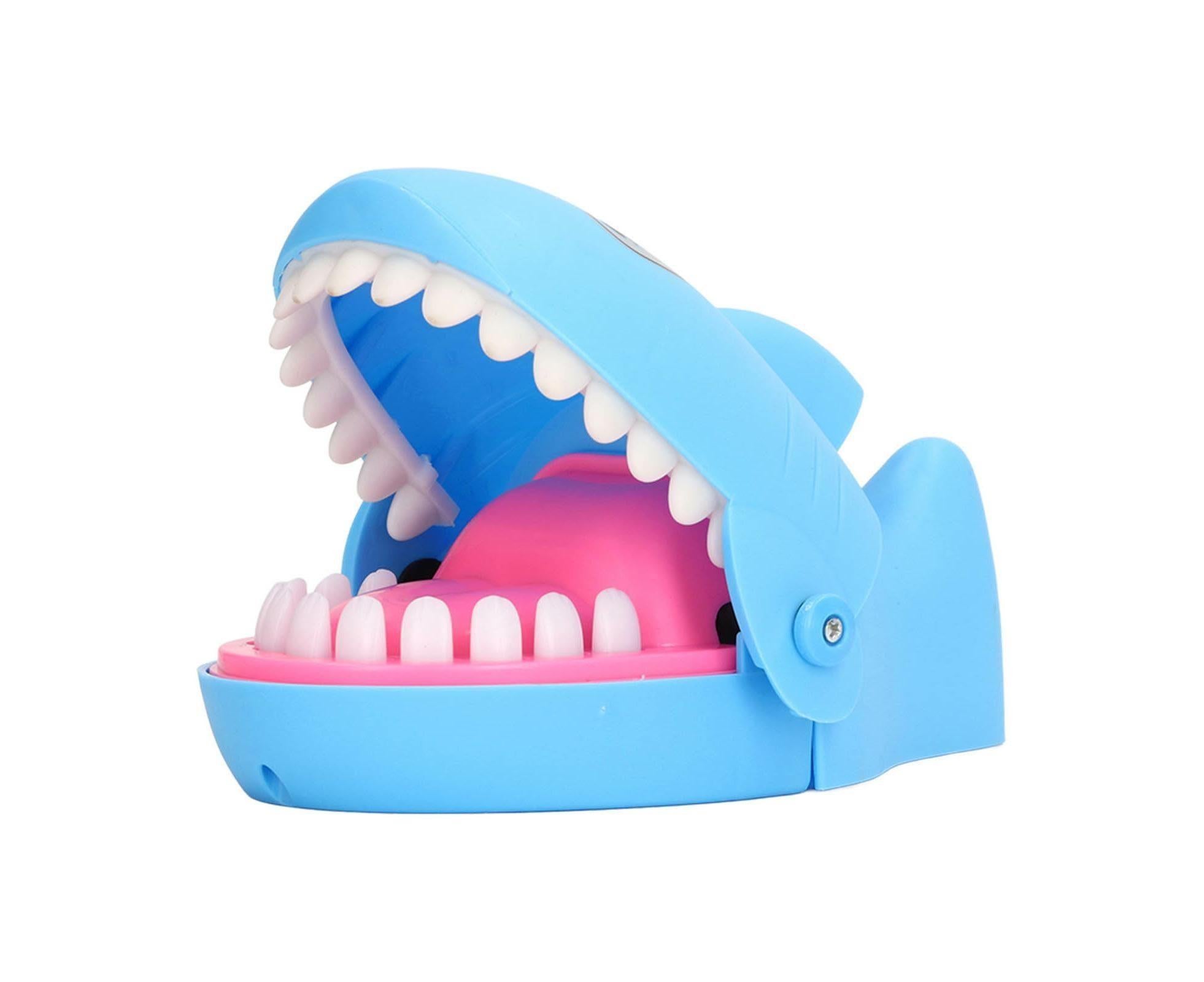 Shark Dentist Teeth Toys Stress Relieving Parent Interactive Shark Biting Finger Game for Boy and Girls-Blue - Image 1