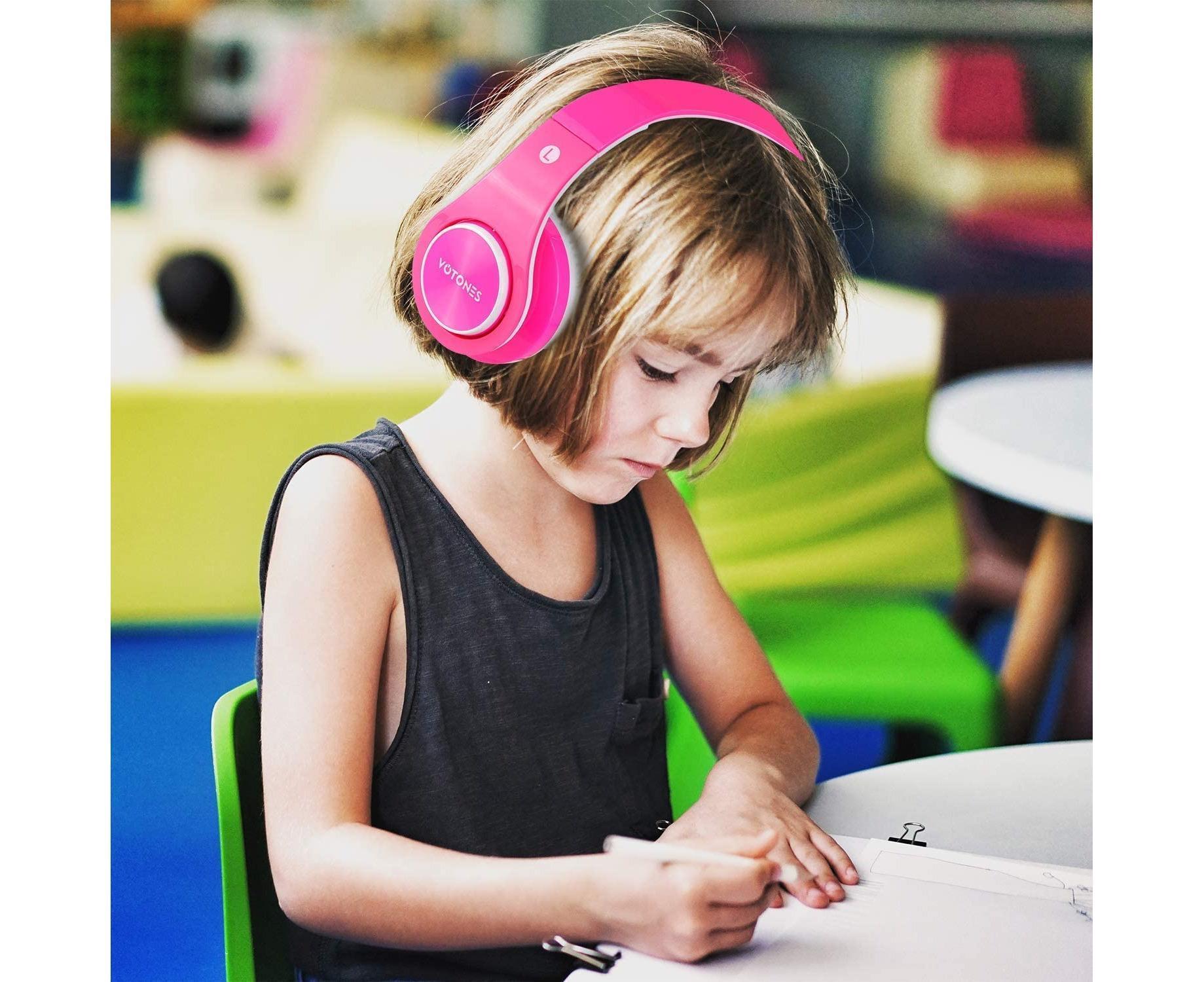 babies Bluetooth Headphones - Volume Limited Foldable - Wireless Headphones with Mic - Image 2