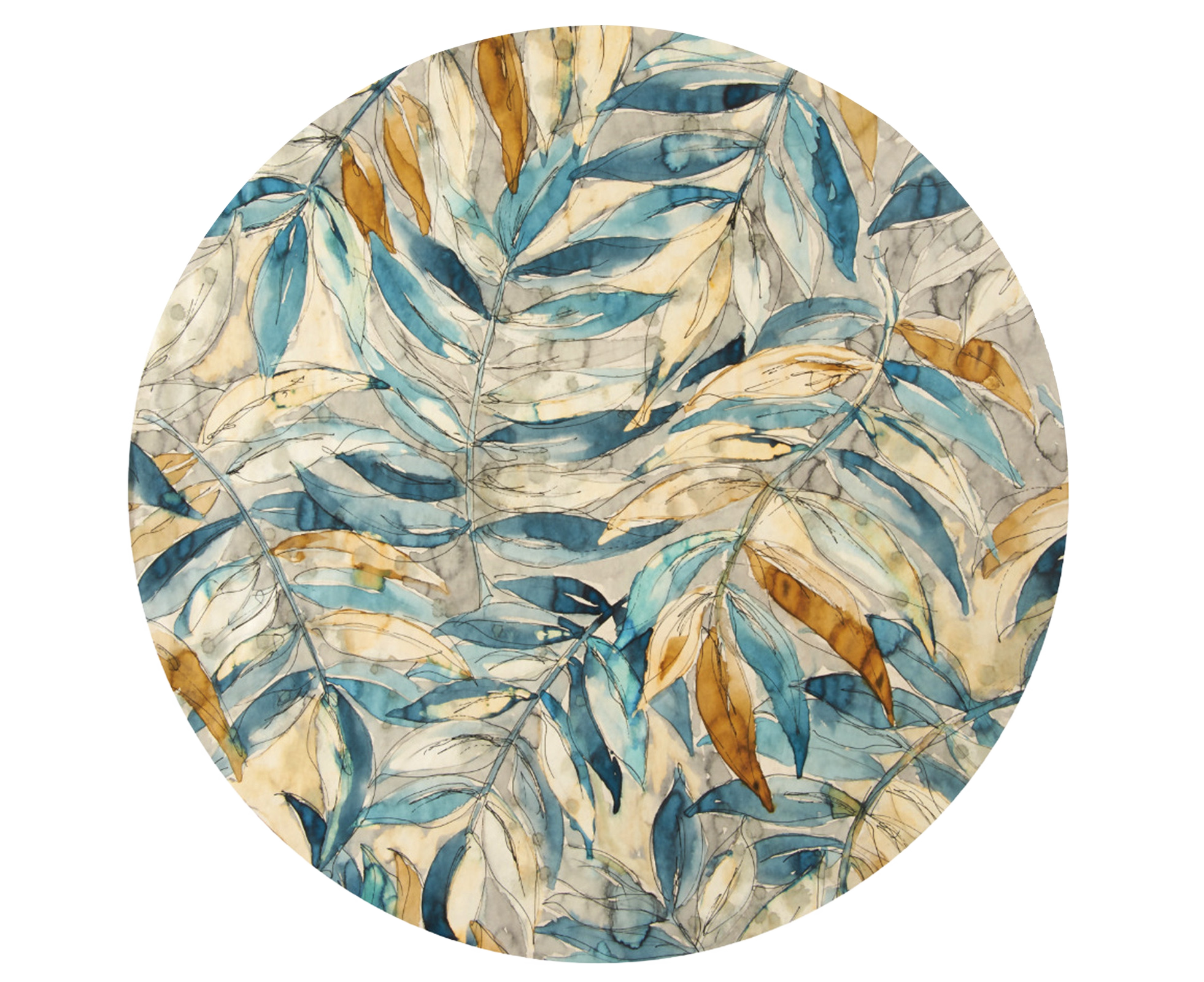 Beach Blanket Soft Absorbent Polyester Pretty Floral Printed Beach Towel for Picnic-18 - Image 1