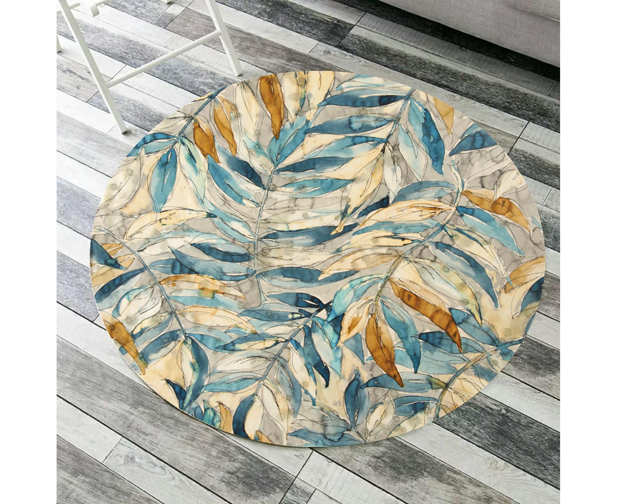 Beach Blanket Soft Absorbent Polyester Pretty Floral Printed Beach Towel for Picnic-18 - Image 4