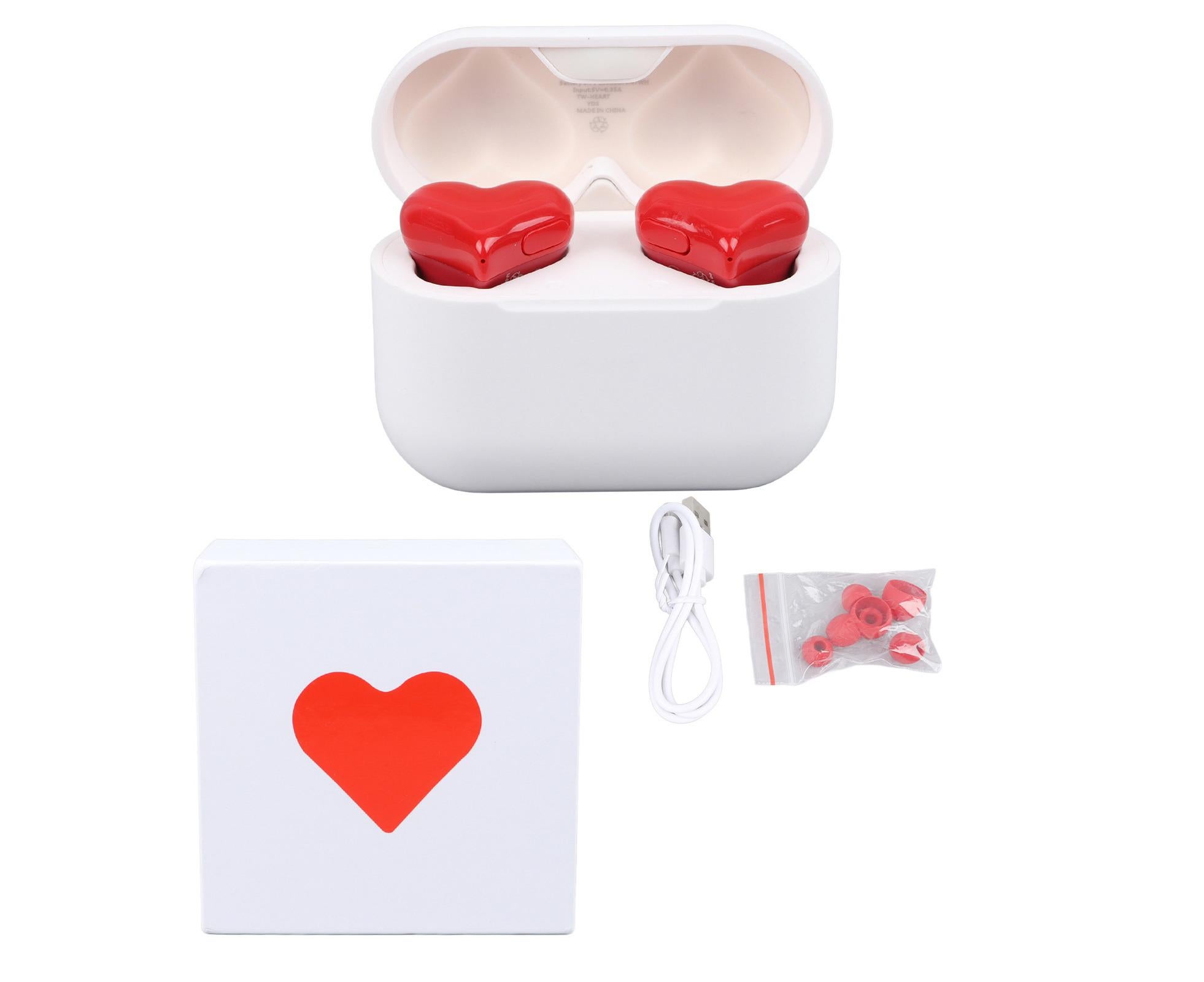 Wireless Earbuds Multifunction Stylish Lightweight Noise Canceling Stereo Heart Shaped Bluetooth Earphones - Image 7