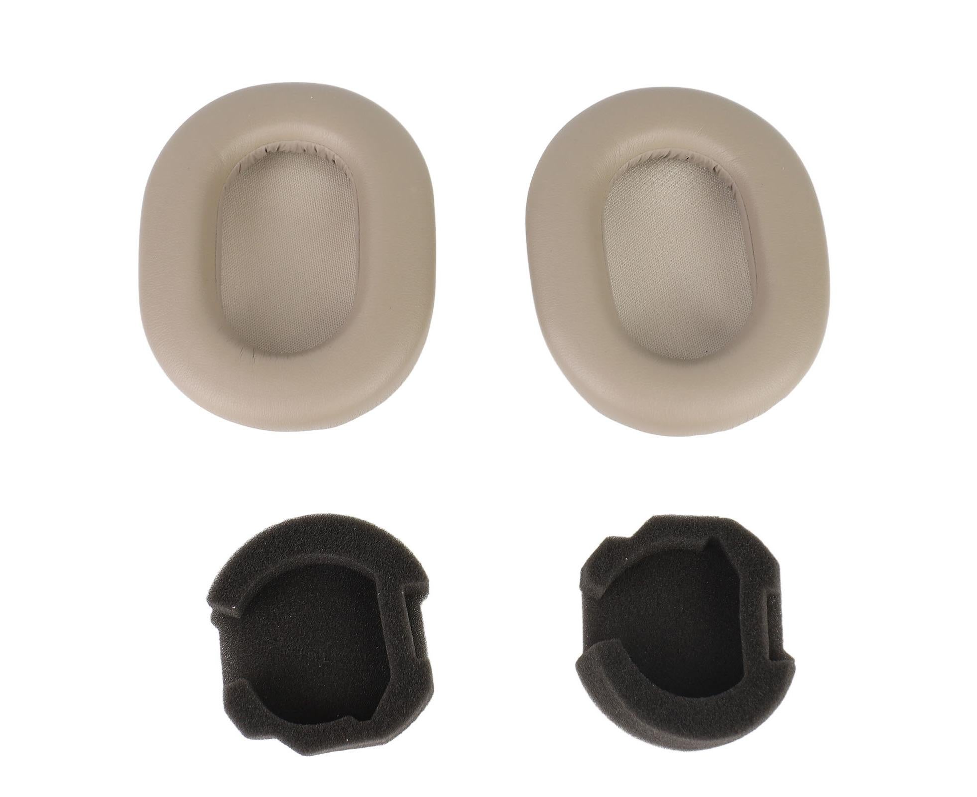Headphone Ear Pads Protein Leather Noise Insulation Memory Foam Sponge Cushions for WH 1000XM5 Wireless Headset Platinum Silver - Image 1