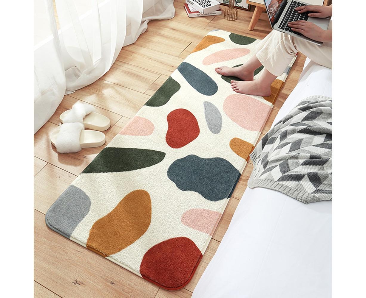 Floral Print Anti Slip Carpet Floor Mat Rug Cushion Bedroom Living Room Decor-60*160cm - Image 5
