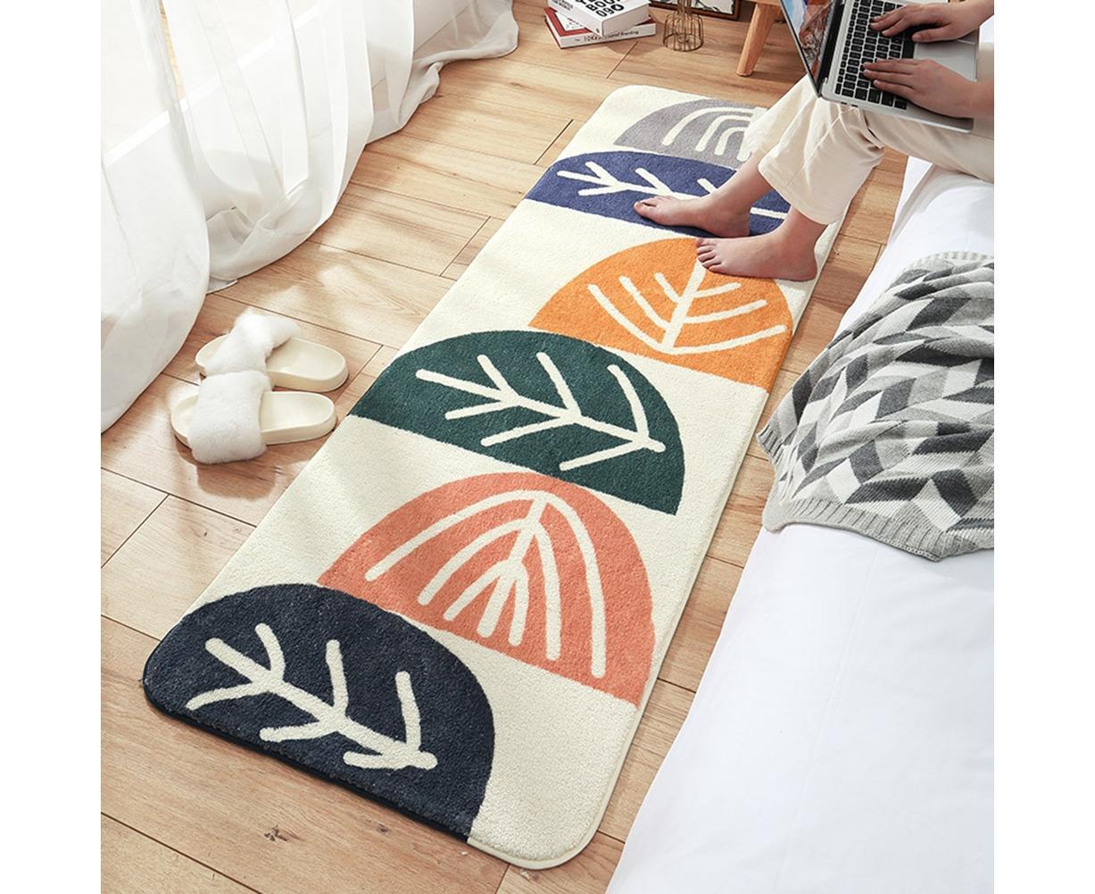 Floral Print Anti Slip Carpet Floor Mat Rug Cushion Bedroom Living Room Decor-60*160cm - Image 7