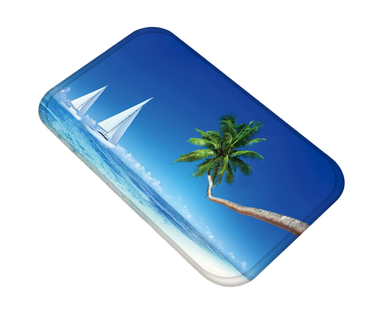 Fresh Beach Sky Kitchen Hallway Door Mat Entrance Rug Non-slip Bathroom Carpet - Image 1