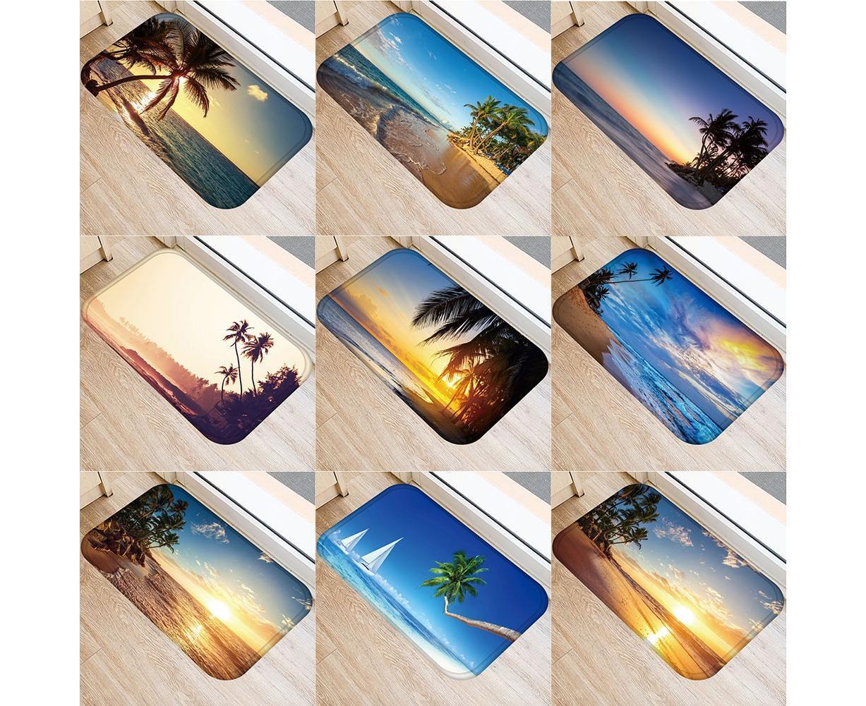 Fresh Beach Sky Kitchen Hallway Door Mat Entrance Rug Non-slip Bathroom Carpet - Image 4