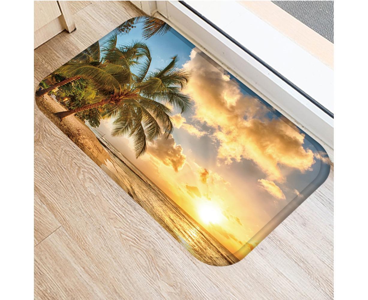 Fresh Beach Sky Kitchen Hallway Door Mat Entrance Rug Non-slip Bathroom Carpet - Image 8
