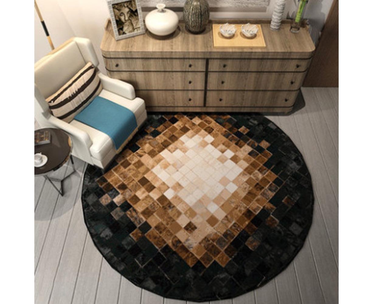Round Shape Waterproof Non-slip Living Room Bedroom Floor Rug Carpet Blanket - Image 3