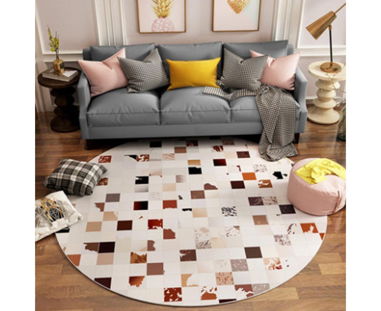 Round Shape Waterproof Non-slip Living Room Bedroom Floor Rug Carpet Blanket - Image 6