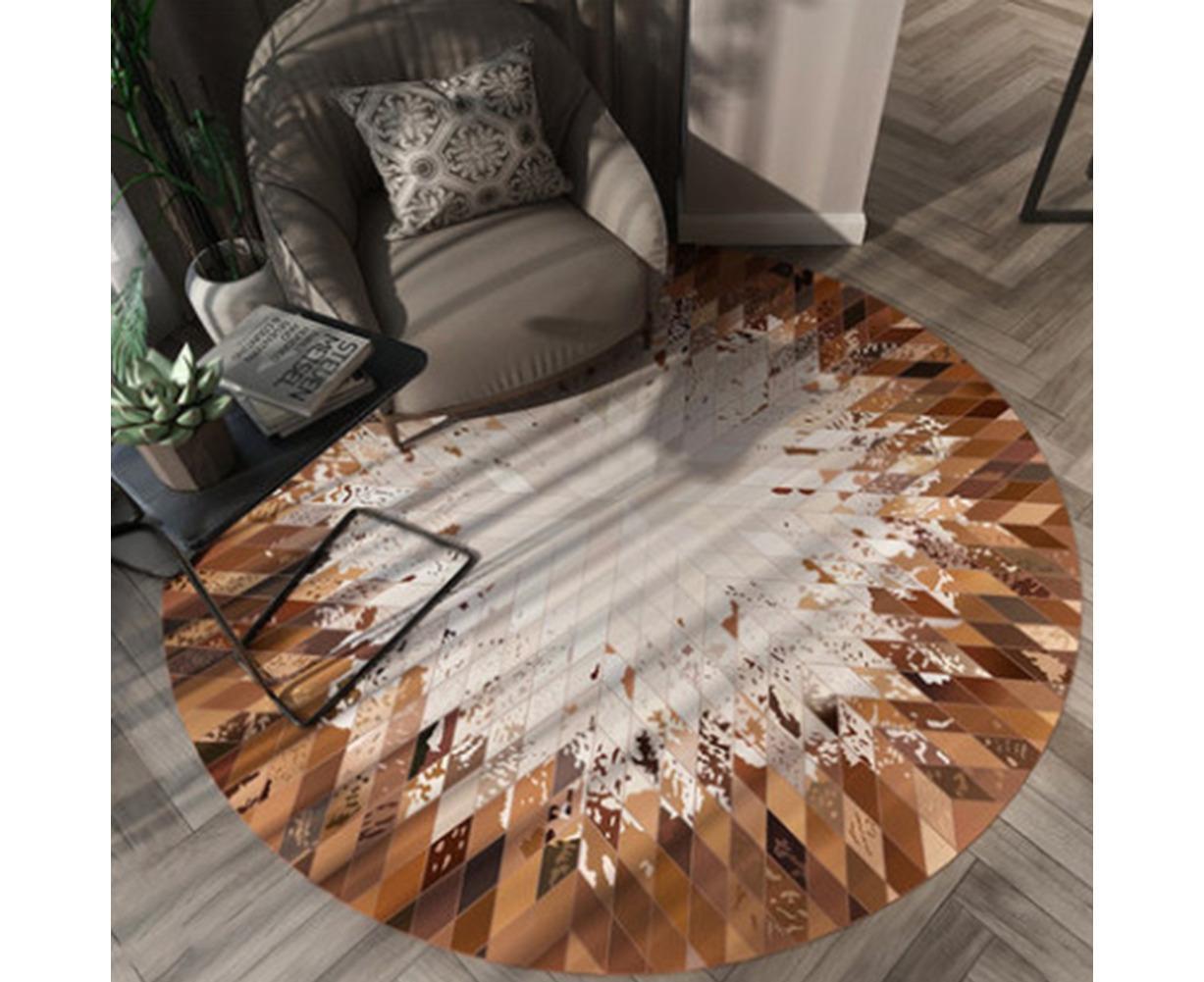 Round Shape Waterproof Non-slip Living Room Bedroom Floor Rug Carpet Blanket - Image 7