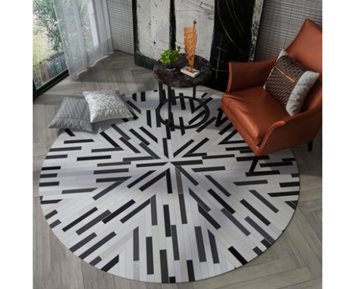 Round Shape Waterproof Non-slip Living Room Bedroom Floor Rug Carpet Blanket - Image 8