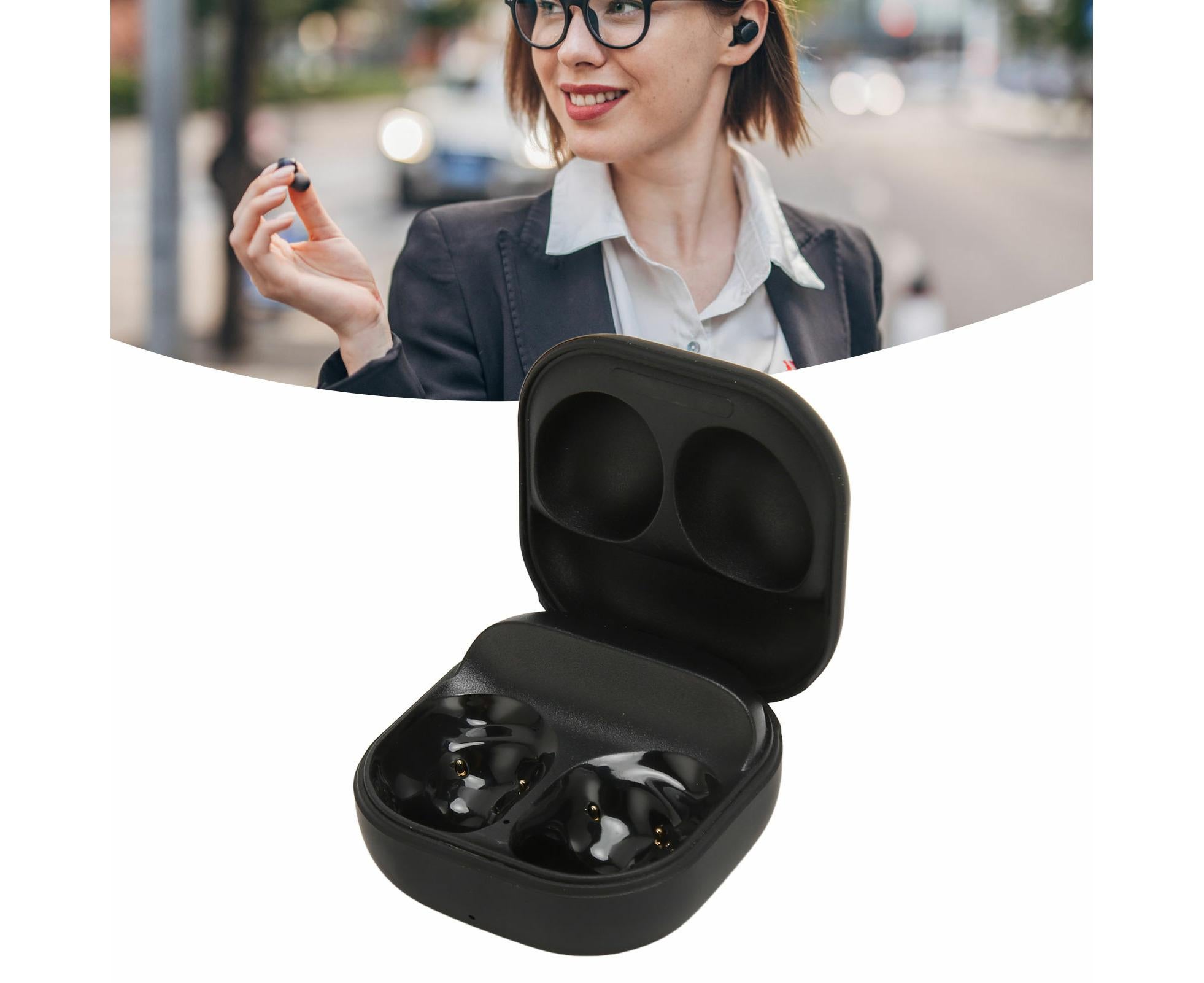 Bluetooth Earbuds Charging Case 450mAh Replacement Wireless Charger for Galaxy Buds Pro SM R190 Black - Image 4
