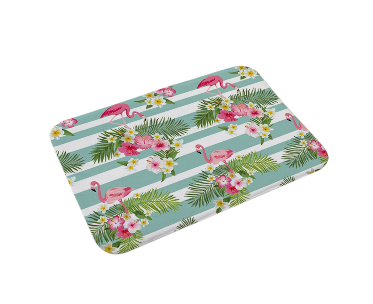 Stylish Flamingo Rug Kitchen Bathroom Anti-slip Doormat Carpet Floor Mat Home Decor - Image 1