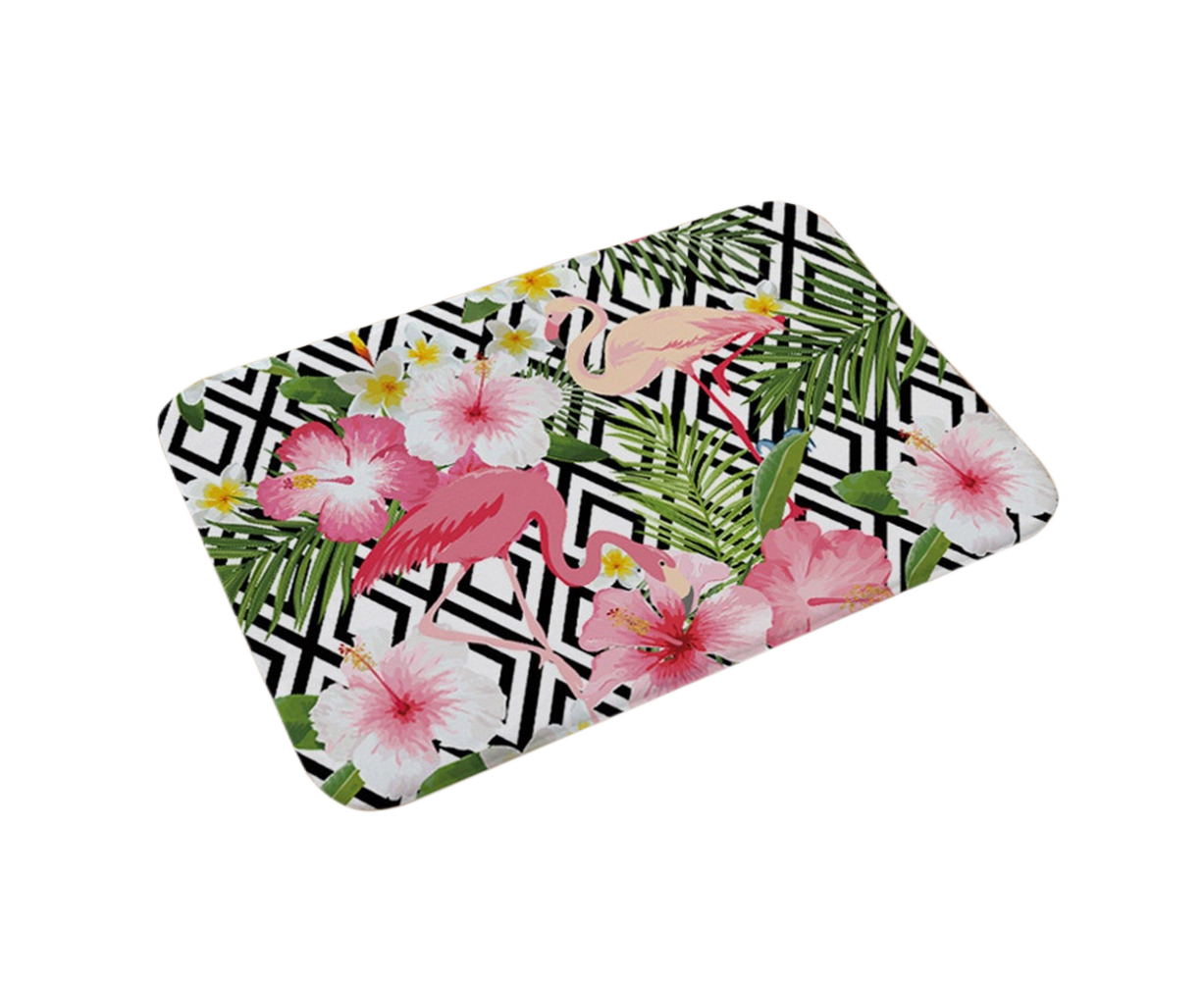 Stylish Flamingo Rug Kitchen Bathroom Anti-slip Doormat Carpet Floor Mat Home Decor - Image 1
