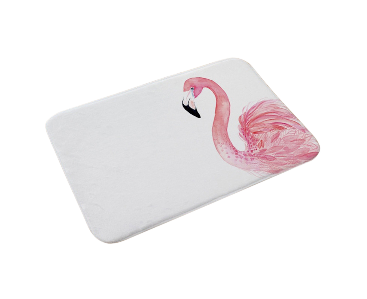 Stylish Flamingo Rug Kitchen Bathroom Anti-slip Doormat Carpet Floor Mat Home Decor - Image 1