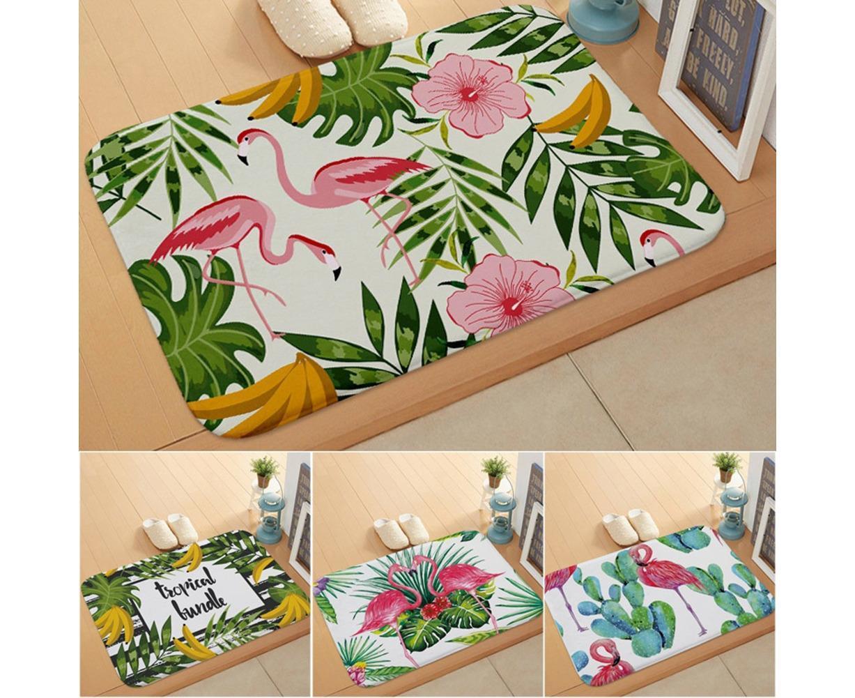 Stylish Flamingo Rug Kitchen Bathroom Anti-slip Doormat Carpet Floor Mat Home Decor - Image 2