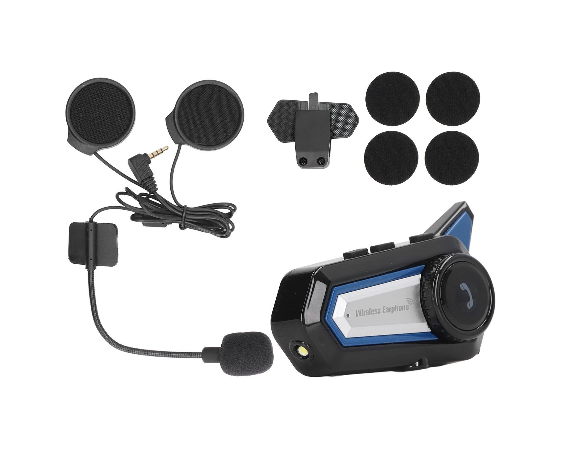 BT31 Motorcycle Bluetooth Helmet Headset Wireless Hands Free Stereo Waterproof Noise Cancelling Headset with Flashlight - Image 6