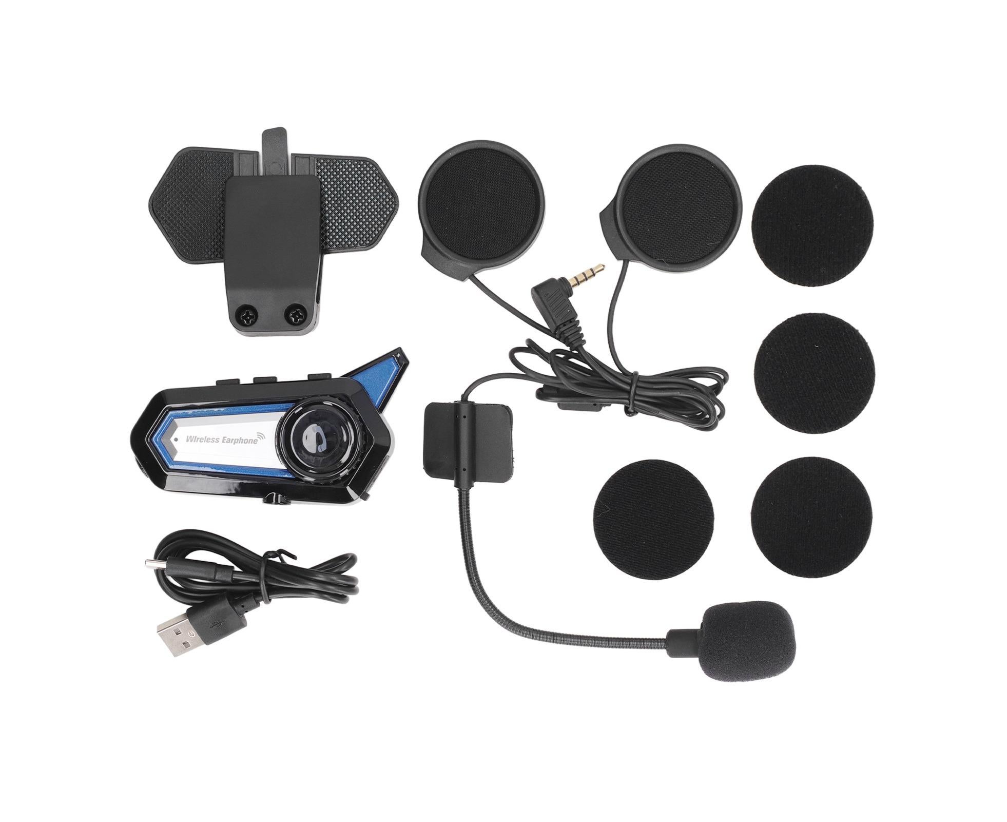 BT31 Motorcycle Bluetooth Helmet Headset Wireless Hands Free Stereo Waterproof Noise Cancelling Headset with Flashlight - Image 7