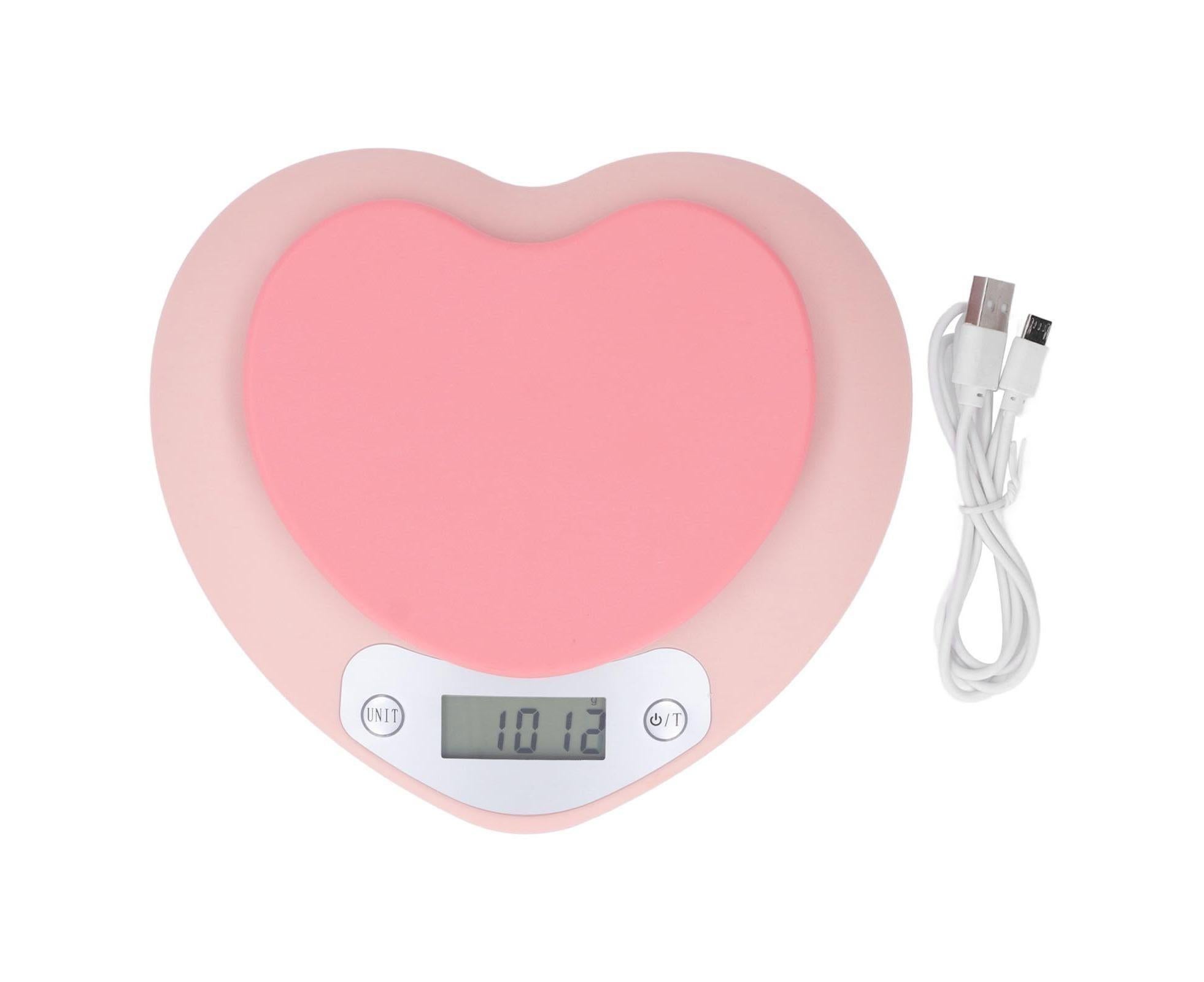 1g Accuracy Digital Kitchen Scale 5kg Household Small Heart Shape Rechargeable Food Scale for Cooking Baking - Image 1
