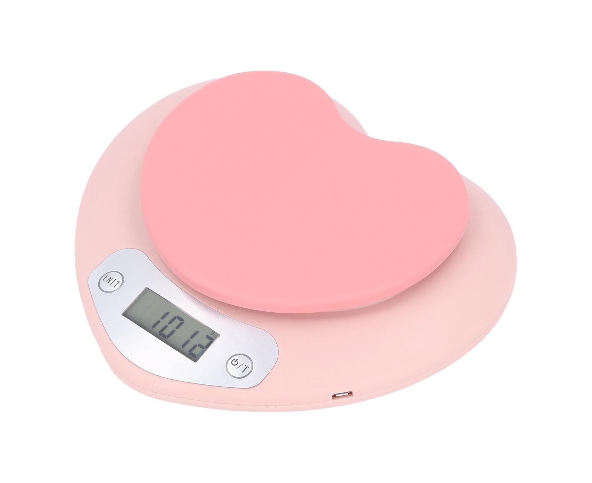 1g Accuracy Digital Kitchen Scale 5kg Household Small Heart Shape Rechargeable Food Scale for Cooking Baking - Image 3