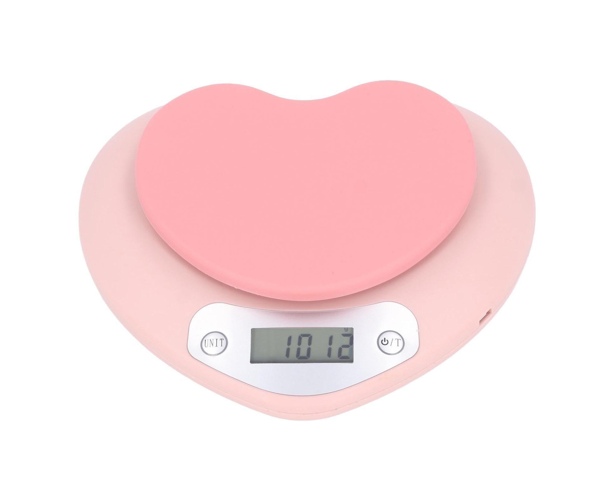 1g Accuracy Digital Kitchen Scale 5kg Household Small Heart Shape Rechargeable Food Scale for Cooking Baking - Image 4