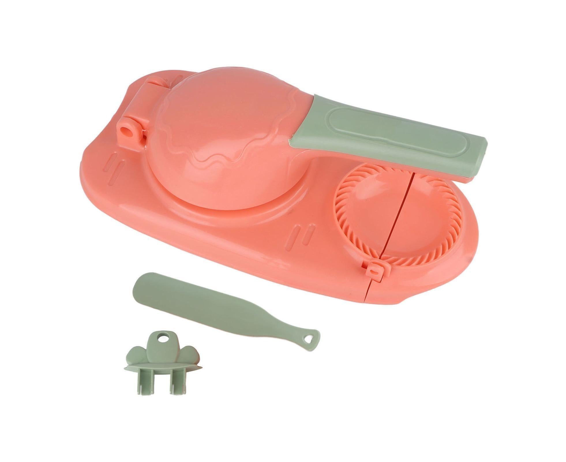 2 In 1 Dumpling Maker Dumpling Press secure Plastic Dumpling Making Tool Efficient Manual Dumpling Maker Mould Skin Pink - Image 1