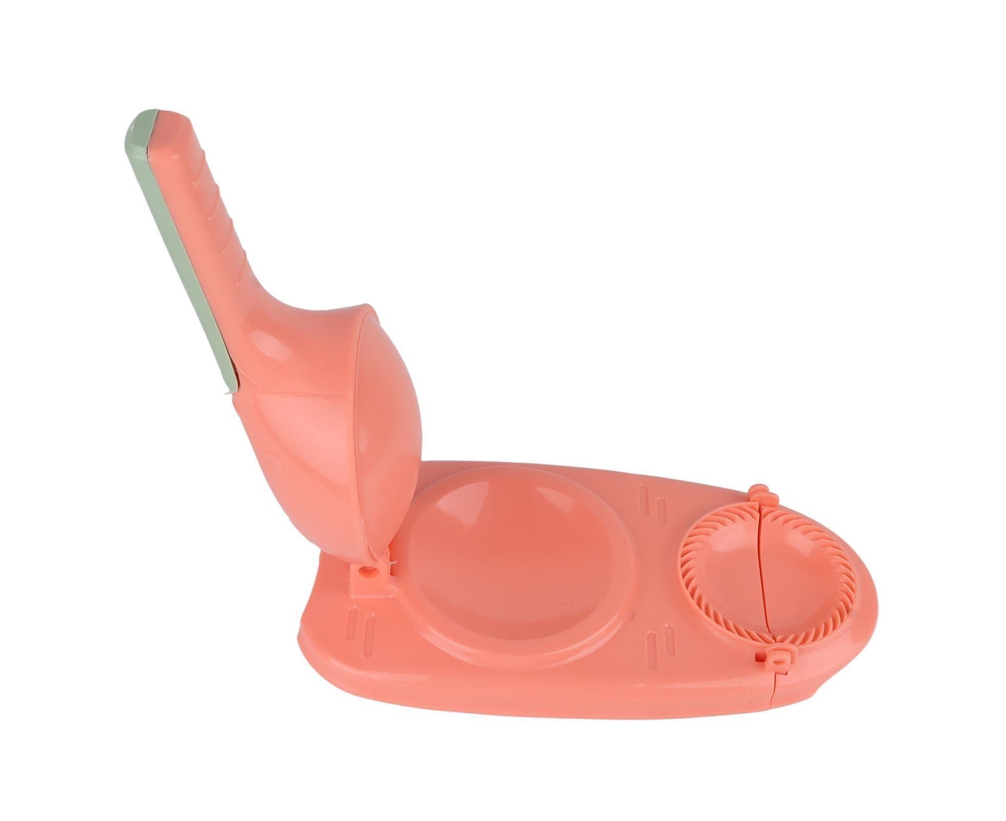 2 In 1 Dumpling Maker Dumpling Press secure Plastic Dumpling Making Tool Efficient Manual Dumpling Maker Mould Skin Pink - Image 2