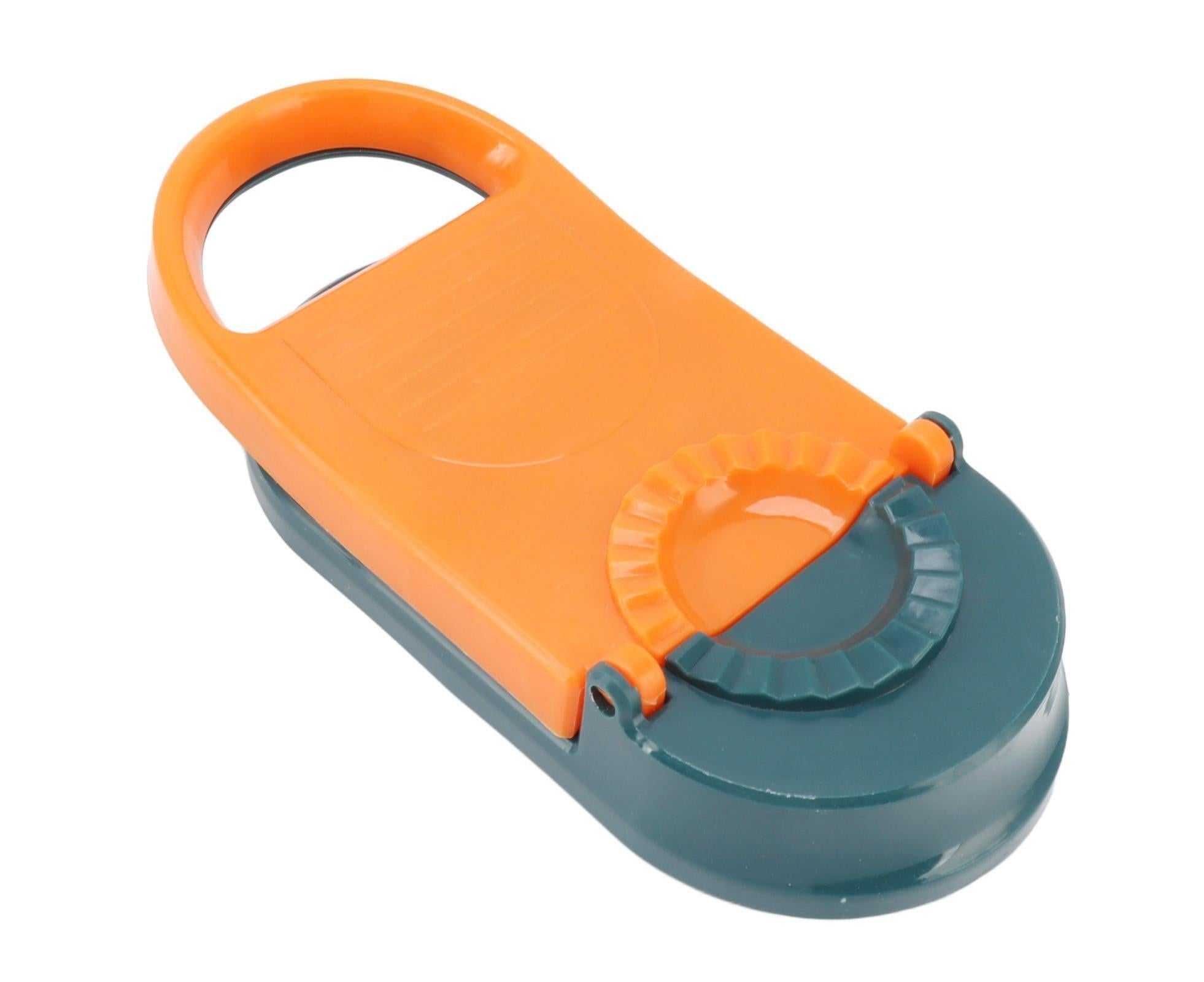 2 in 1 Manual Dumpling Maker Kitchen Dumpling Making Tool Household Multifunctional Dumpling Mold Orange - Image 1