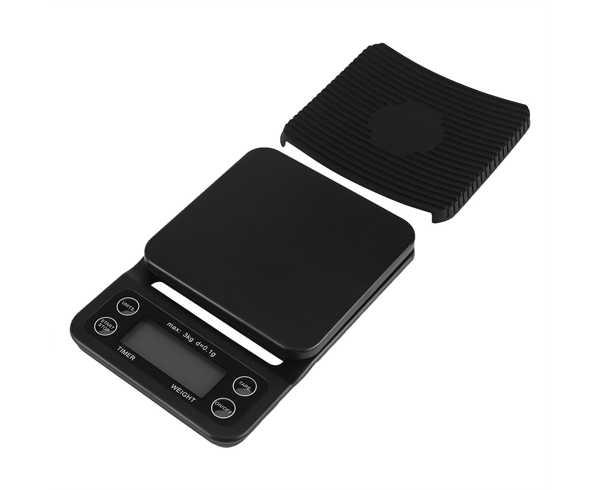 3KG/0.1g Electronic Digital Kitchen Food Scale Drip Coffee Weighing with Timer(Green Backlight) - Image 2