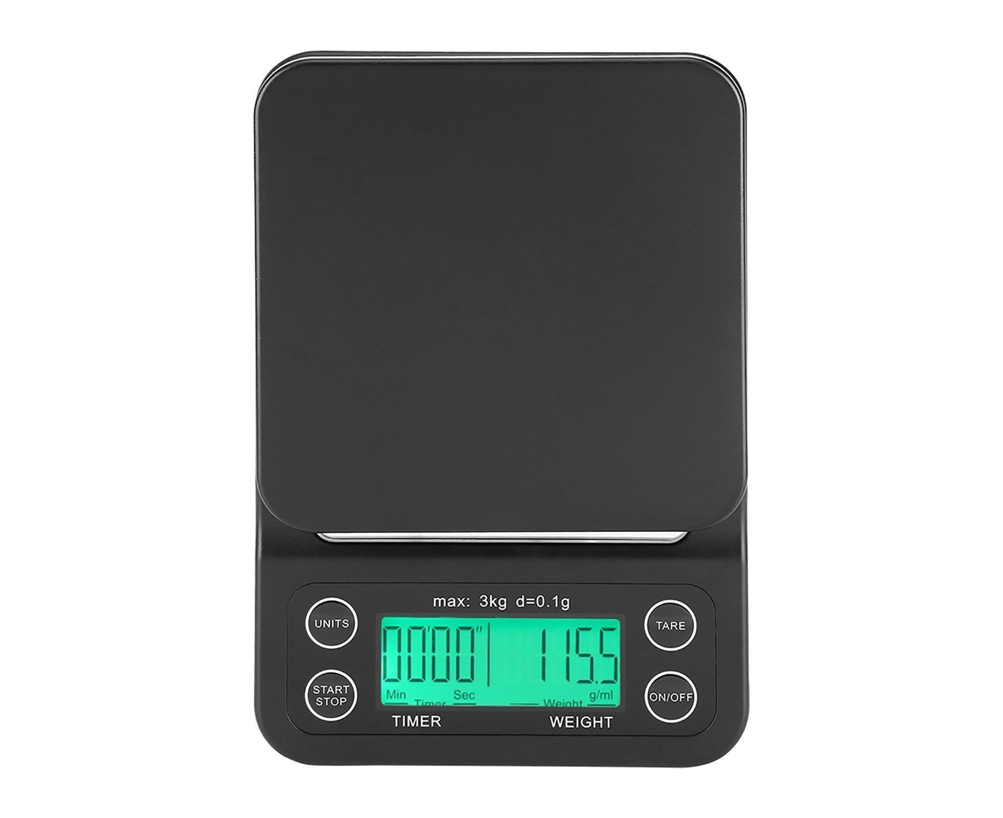 3KG/0.1g Electronic Digital Kitchen Food Scale Drip Coffee Weighing with Timer(Green Backlight) - Image 6