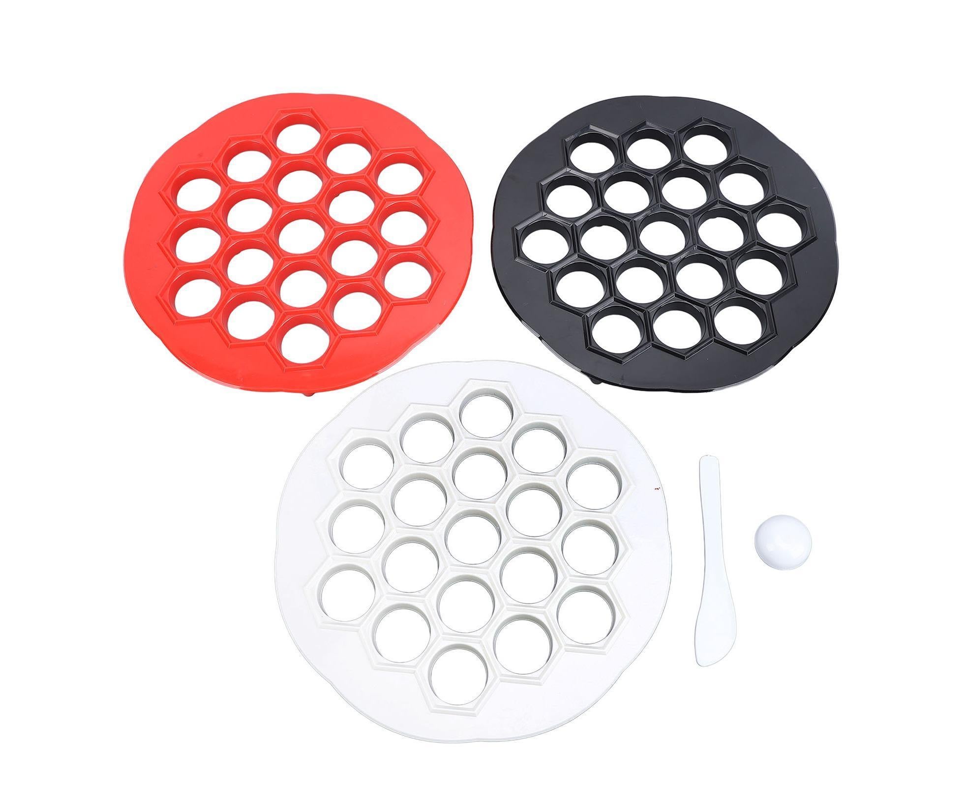 3pcs Russian Dumpling Maker Multifunctional 19 Holes Food Grade Easy Cleaning Ravioli Maker Mould for Kitchen Supplies - Image 1