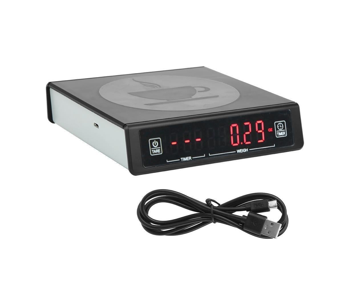 Black Coffee Baking Kitchen Electronic Scale Battery Rechargeable with Timing Function 3kg/0.1g - Image 1