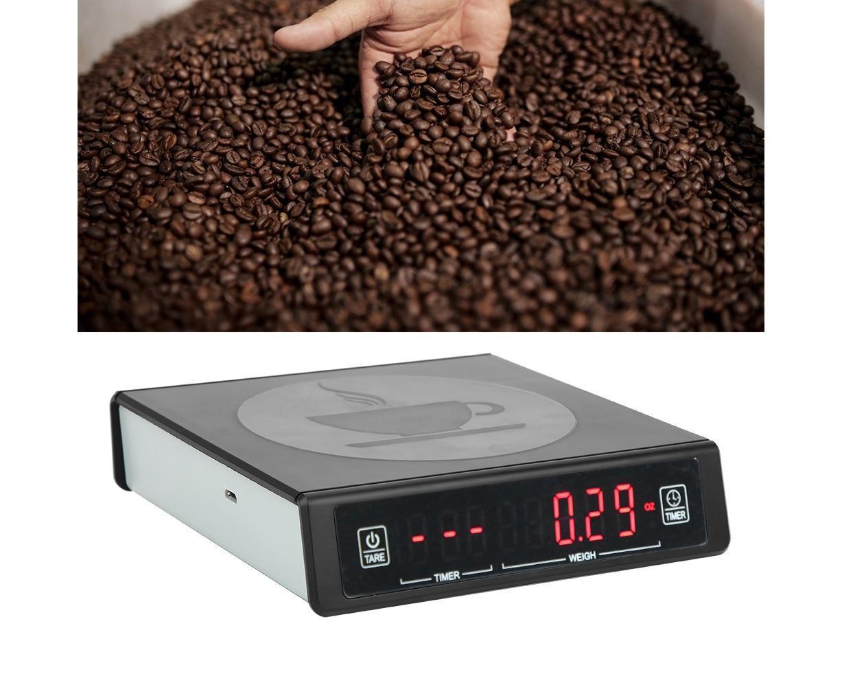 Black Coffee Baking Kitchen Electronic Scale Battery Rechargeable with Timing Function 3kg/0.1g - Image 3