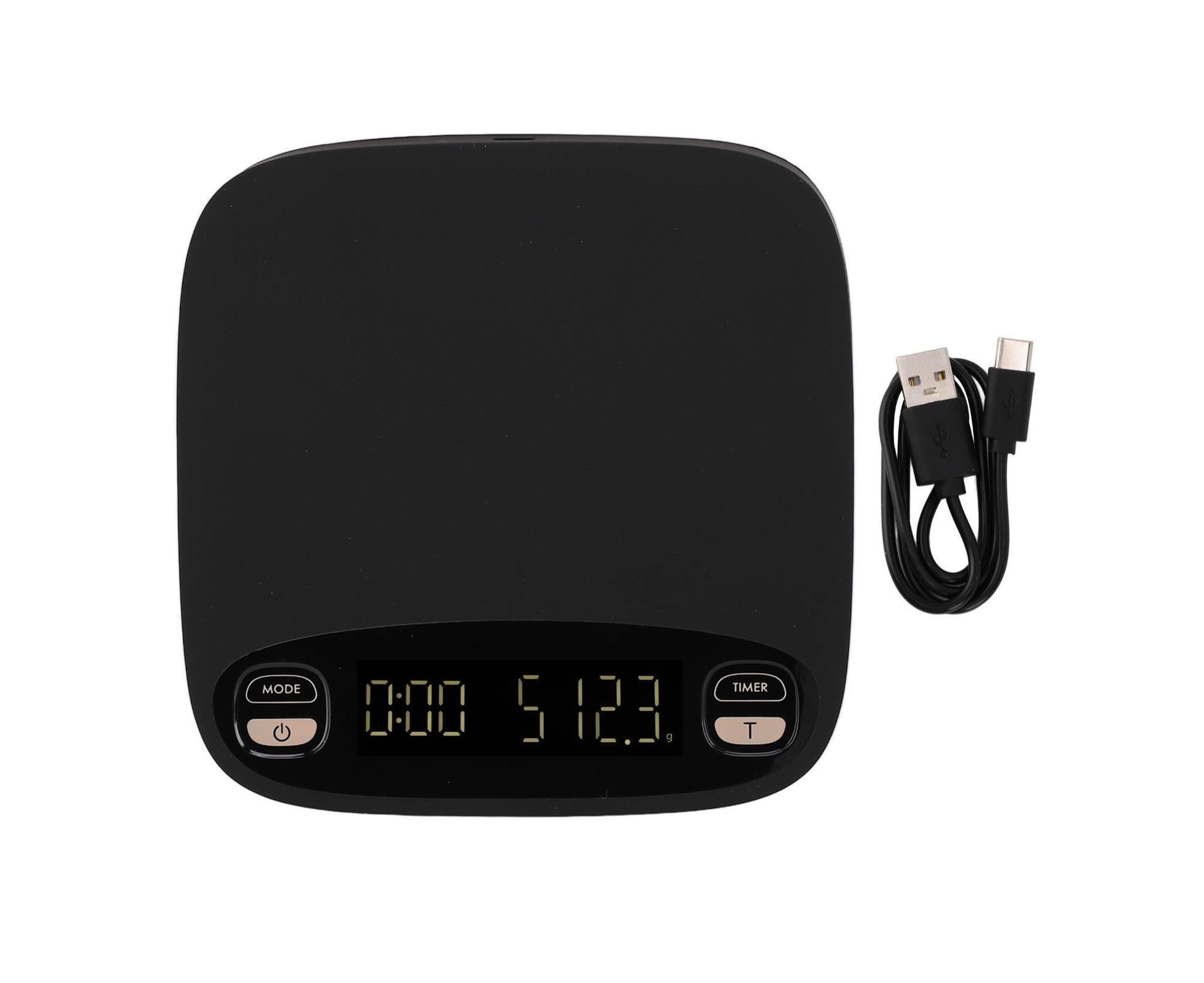 Coffee Scale Highly Accurate Touch Invisible Screen Maximum Weighing Capacity 2kg 0.1g Graduation Value Unit Conversion Electronic Baking Scale - Image 1
