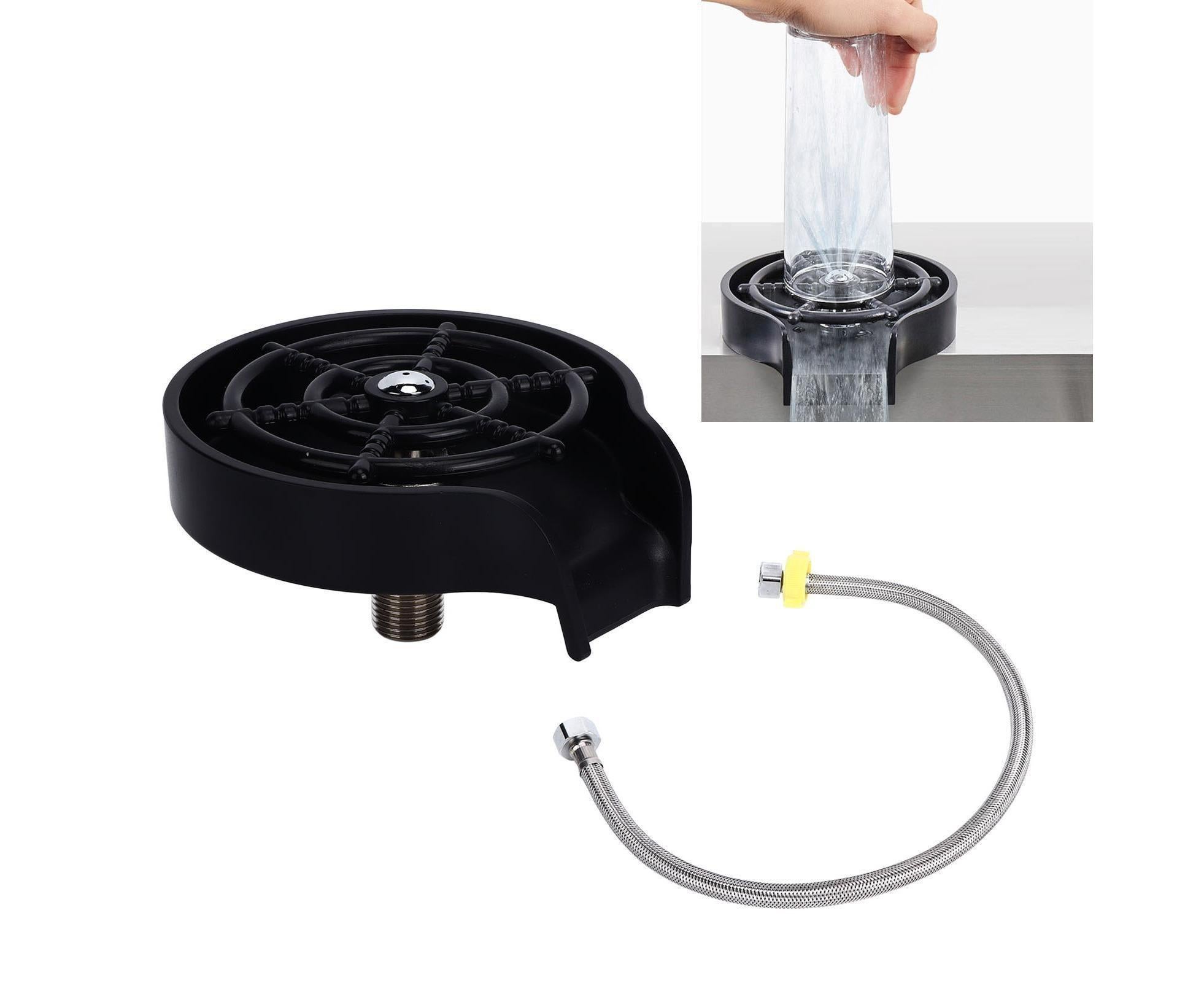Cup Washer for Club Bar Home Kitchen G1/2 Interface Quick Cleaning Detachable Wash Basin Press Glass Rinser - Image 1