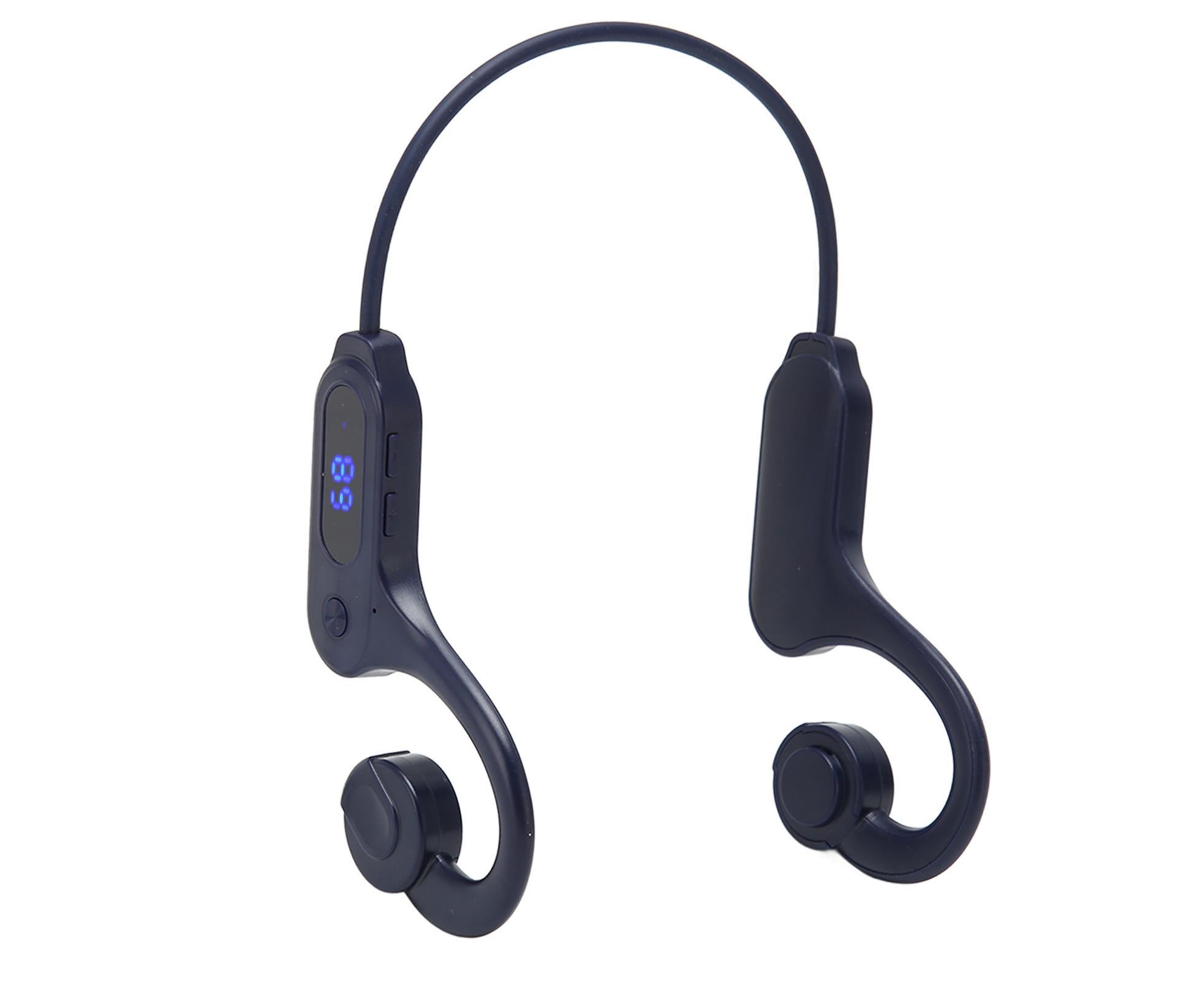 Bone Conduction Headphones Bluetooth 5.3 LED Digital Display IPX5 Waterproof Wireless Earphones for Sports Blue - Image 4