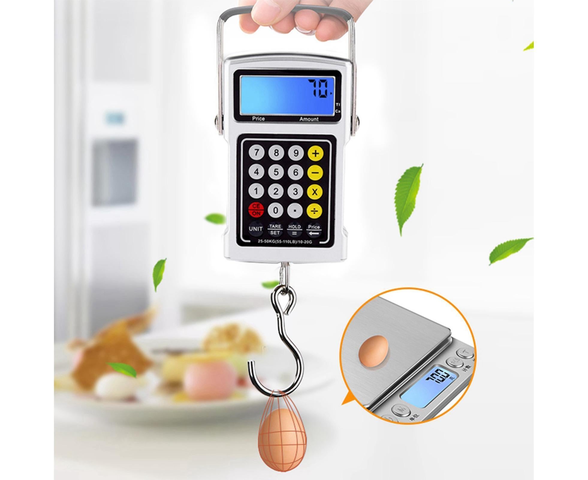 Electronic Fish Hook Scale 50Kg Luggage Weighing 7 in 1 Digital Hanging Scales - Image 6