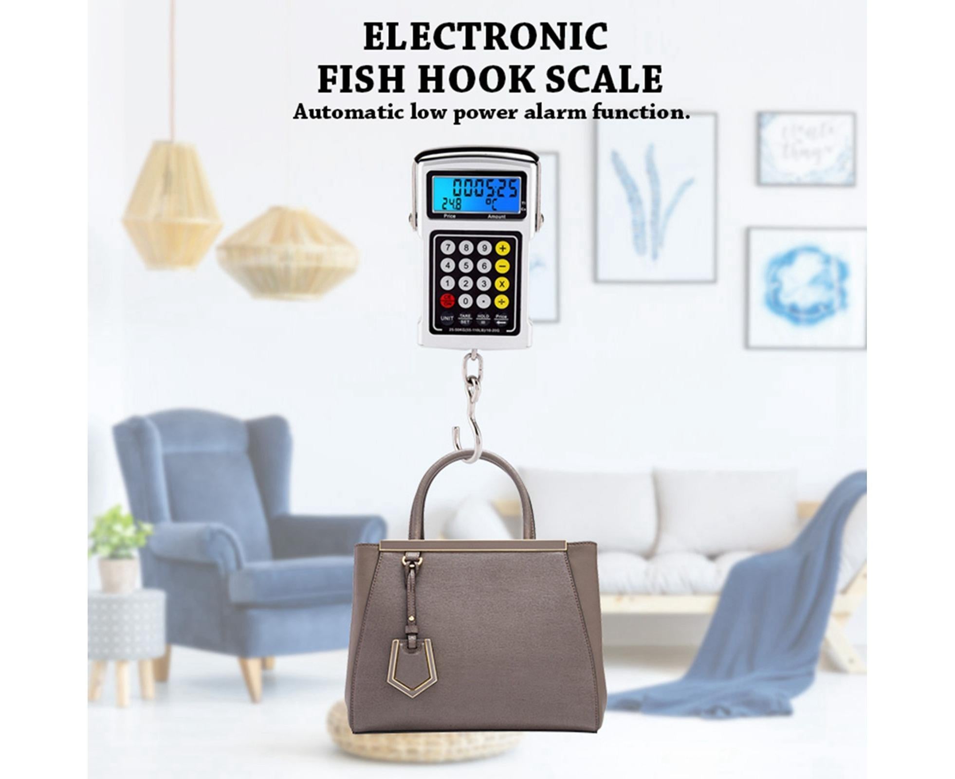 Electronic Fish Hook Scale 50Kg Luggage Weighing 7 in 1 Digital Hanging Scales - Image 7