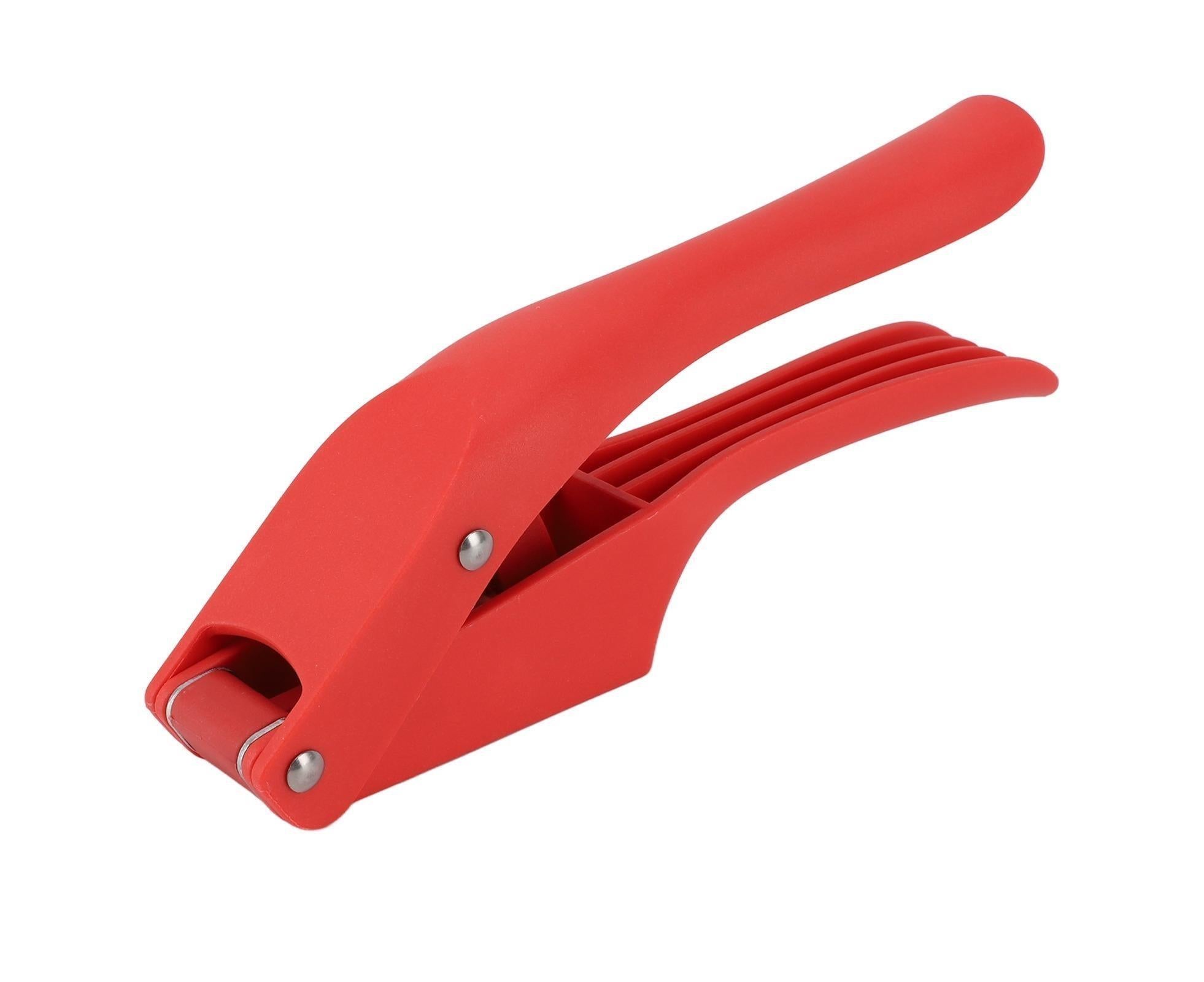 Garlic Press Multipurpose 2 in 1 Efficient Easy To Squeeze Ergonomic Handle Garlic Mincer Tool for Kitchen Red - Image 2