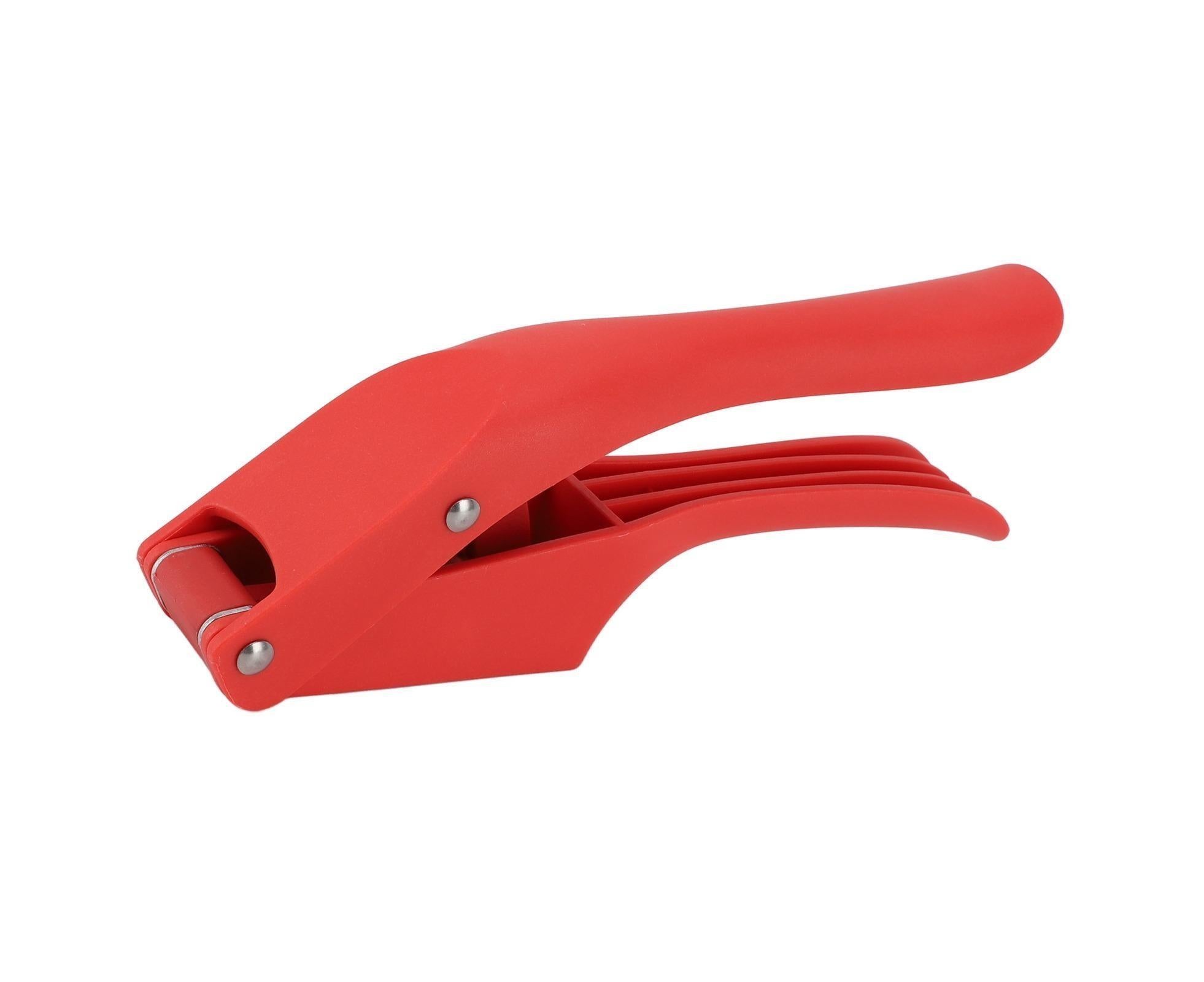 Garlic Press Multipurpose 2 in 1 Efficient Easy To Squeeze Ergonomic Handle Garlic Mincer Tool for Kitchen Red - Image 4