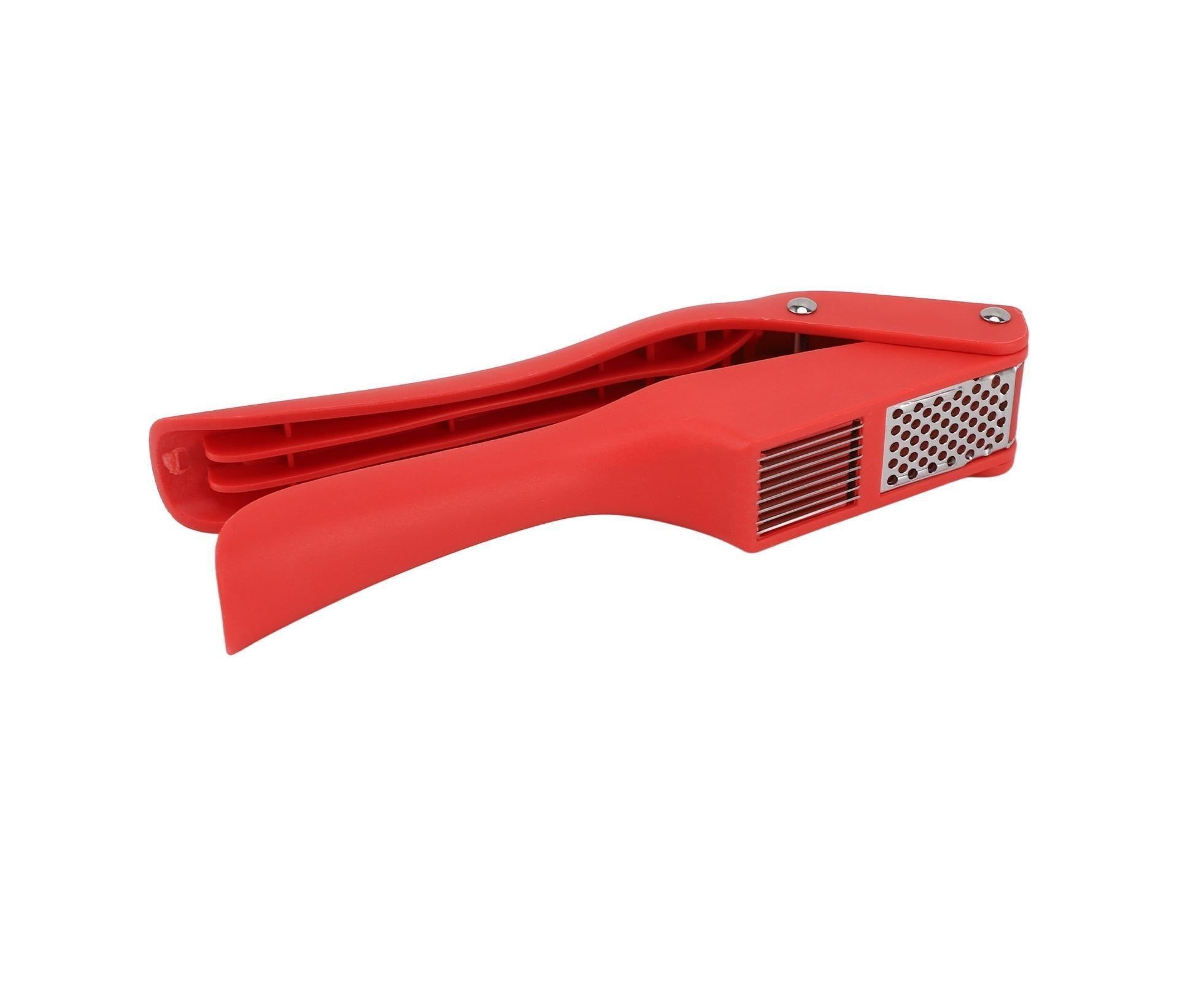 Garlic Press Multipurpose 2 in 1 Efficient Easy To Squeeze Ergonomic Handle Garlic Mincer Tool for Kitchen Red - Image 8