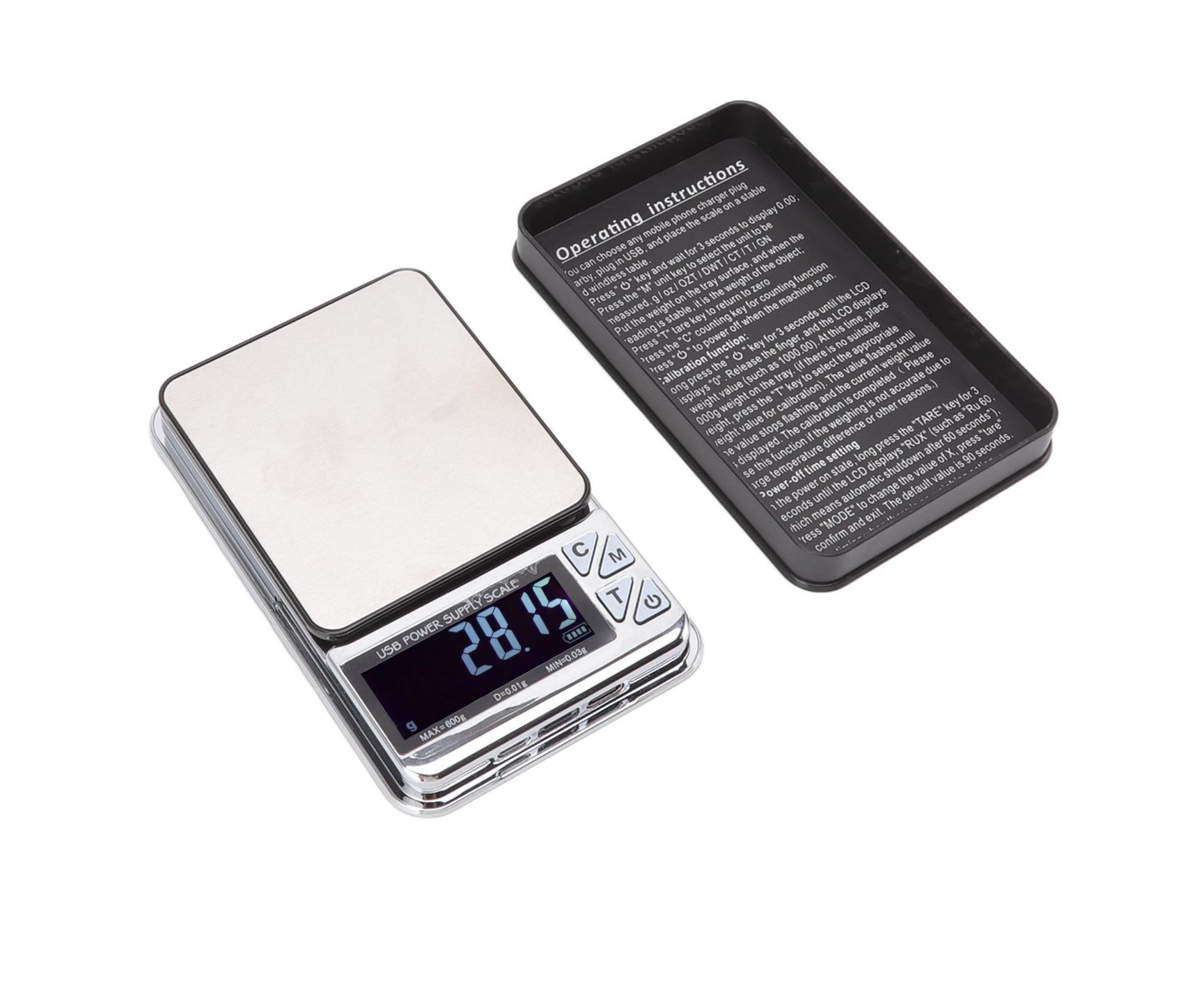 High Accuracy Digital Scale 600/0.01g LCD Display Waterproof USB Charging Electronic Scale for Kitchen Jewelry - Image 2