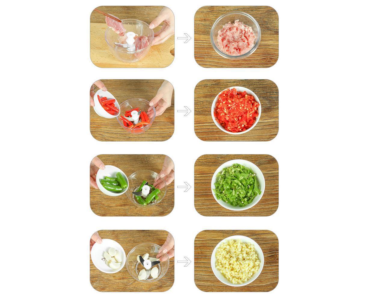 Household Manual Meat Grinder Food Chopper Mincer Fruit Vegetable Shredder Kitchen Utensils - Image 4
