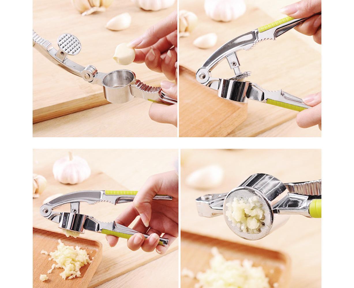 Kitchen Portable Manual Food Garlic Press Grinder Crusher Masher Walnut Cracker for Home Use - Image 7