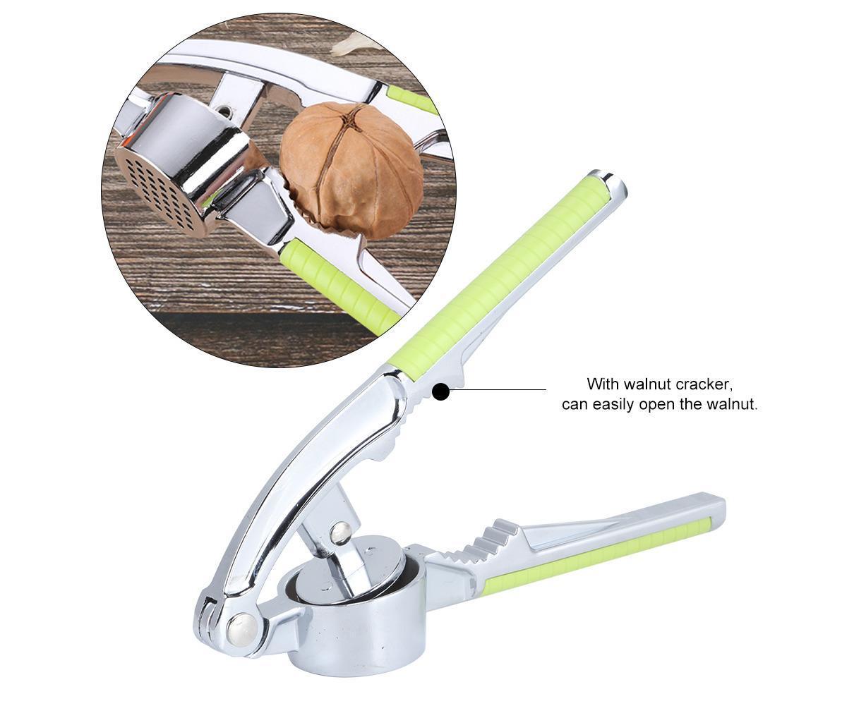 Kitchen Portable Manual Food Garlic Press Grinder Crusher Masher Walnut Cracker for Home Use - Image 8