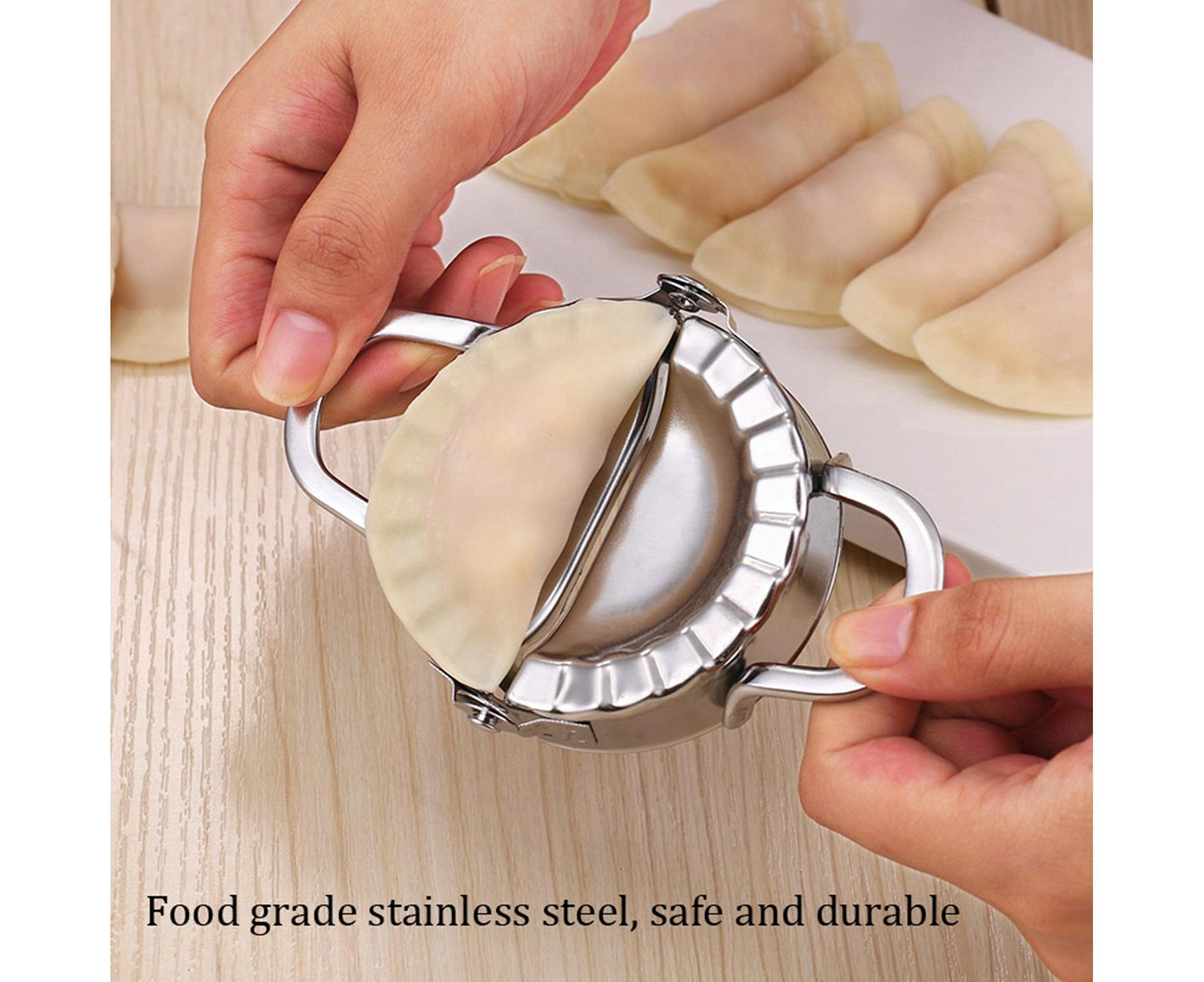 Kitchen Stainless Steel Dumpling Dough Mould Make Fruit Pie Press Pastry Tools(Large Size) - Image 3