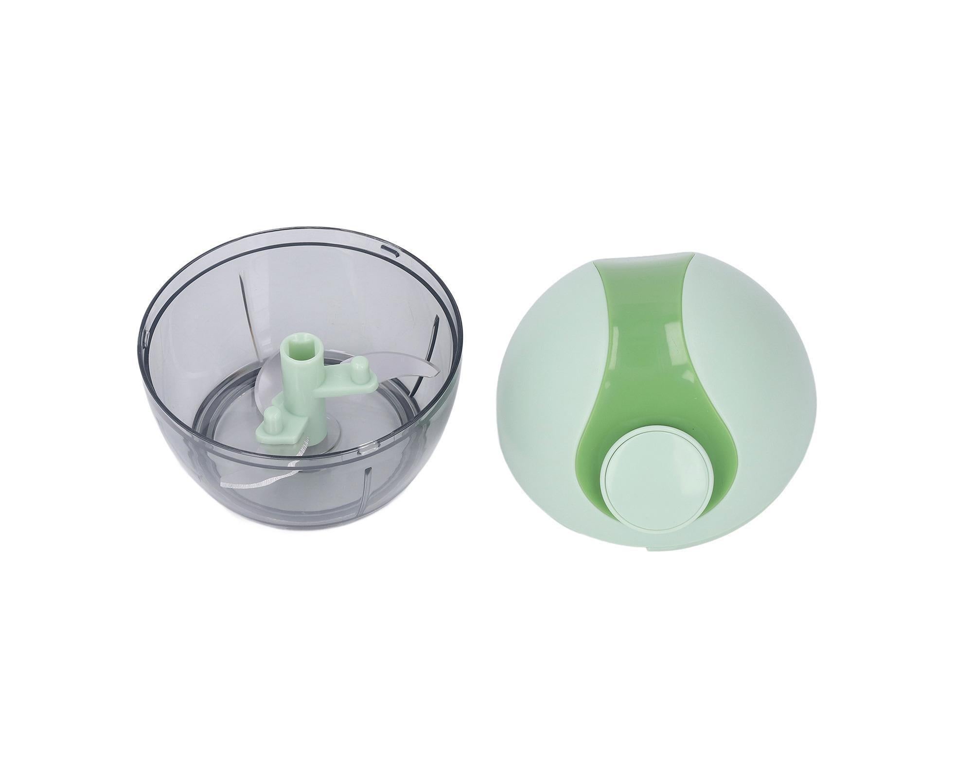 Manual Garlic Chopper Multifunctional Mini Hand Pull String Garlic Mincer Food Processor for Home Light Green - Image 1